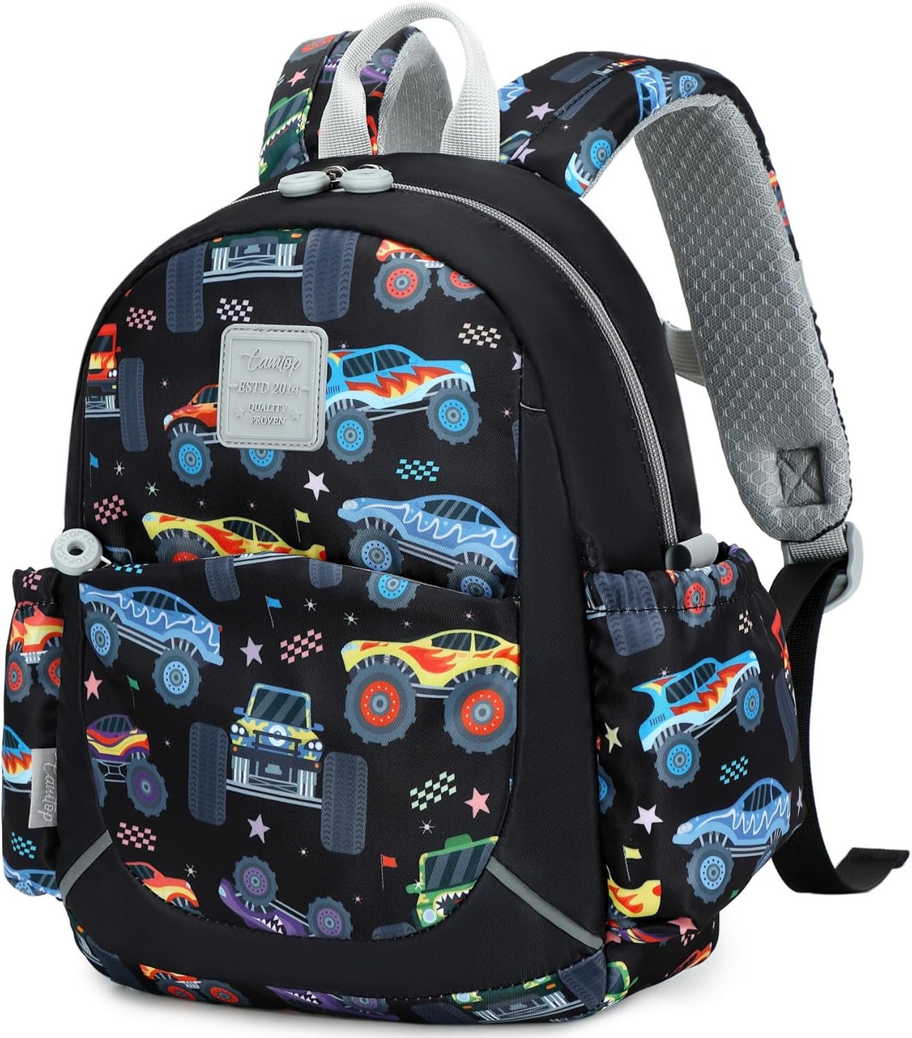 CAMTOP Toddler Backpack for Boys Girls 2-4, 12″ H Kids Backpacks for Kindergarten Preschool, Small Bookbag for Daycare Travel (Black, 12”- Not fit A4 folder)