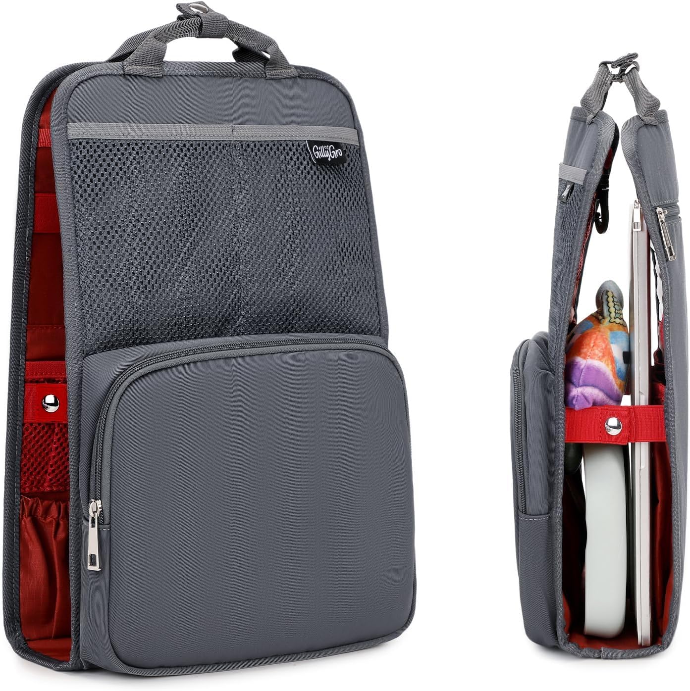 GillyGro Unisex Foldable Vertical Backpack Organizer Insert for Tote Bag, Carry On, Picnic, Camping – With Pockets & Handle