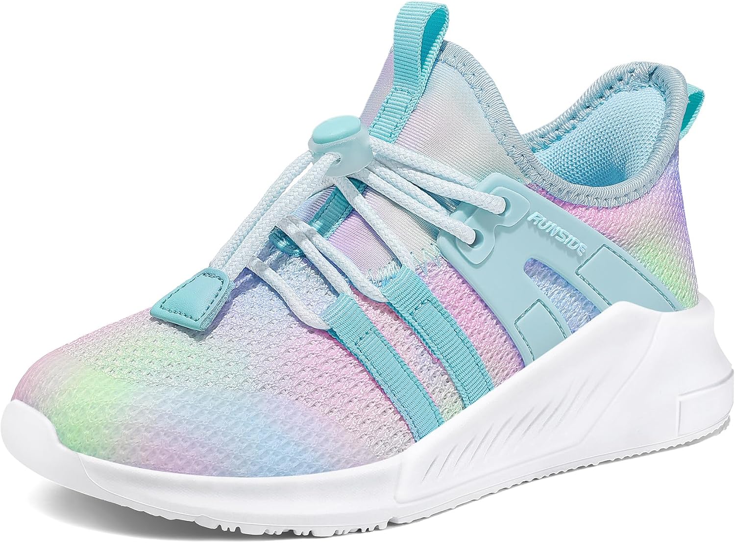 RUNSIDE Girls Tennis Shoes Lightweight Sports Kids Sneakers Lace-up for Running/Walking, Toddler/Little Kid/Big Kid