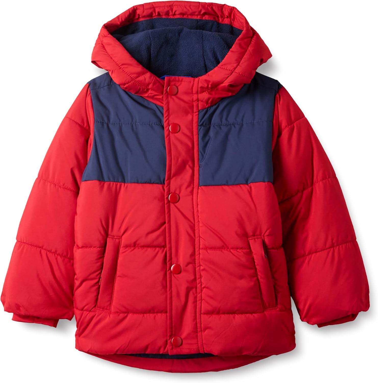 Amazon Essentials Babies, Toddlers, and Boys’ Heavyweight Hooded Puffer Jacket