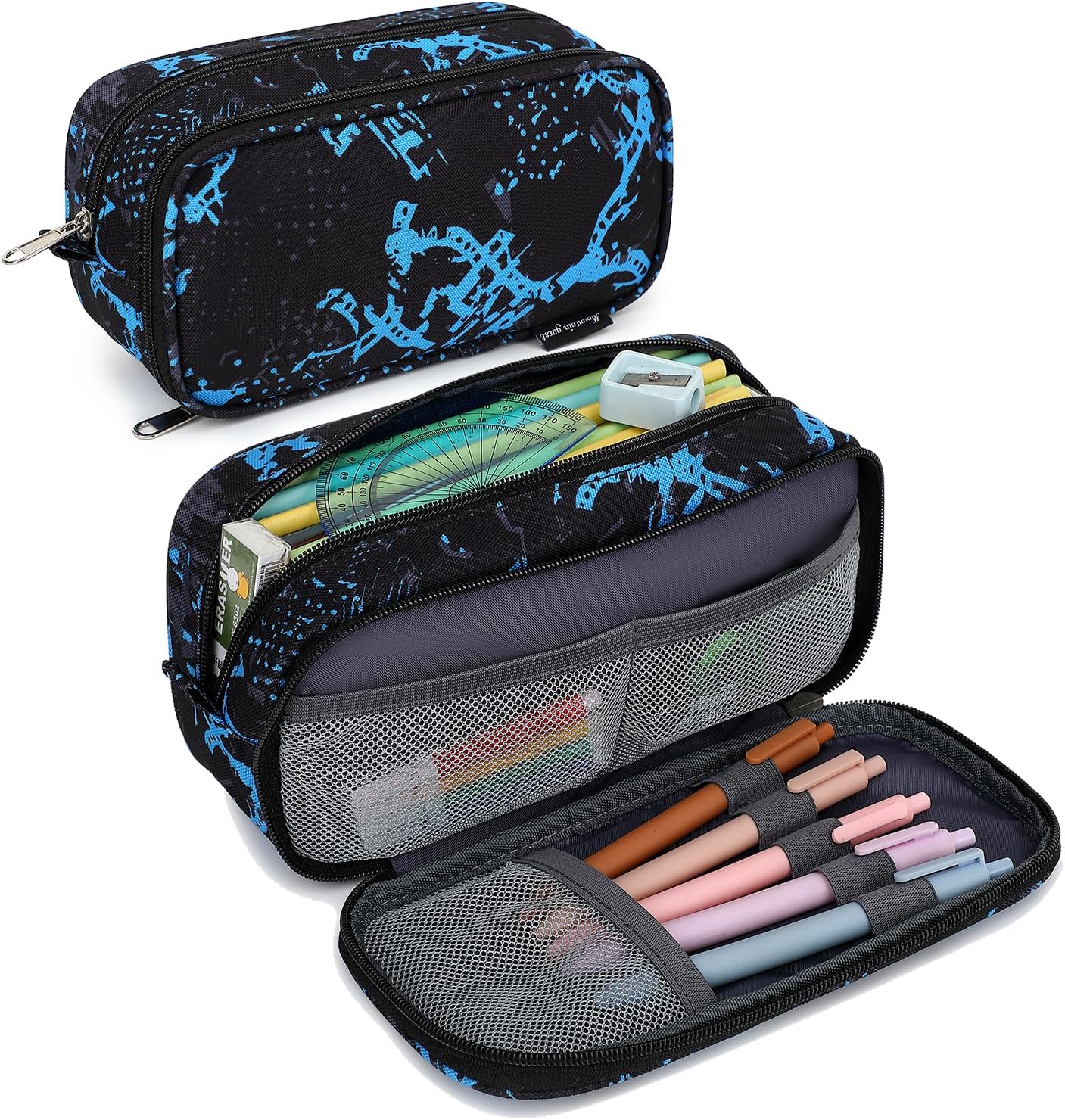 Mountain guest Pencil Cases for kids, Large Capacity Pencil Pouch, Office College School Marker Organizer Case pen for Men Women Adult Teens