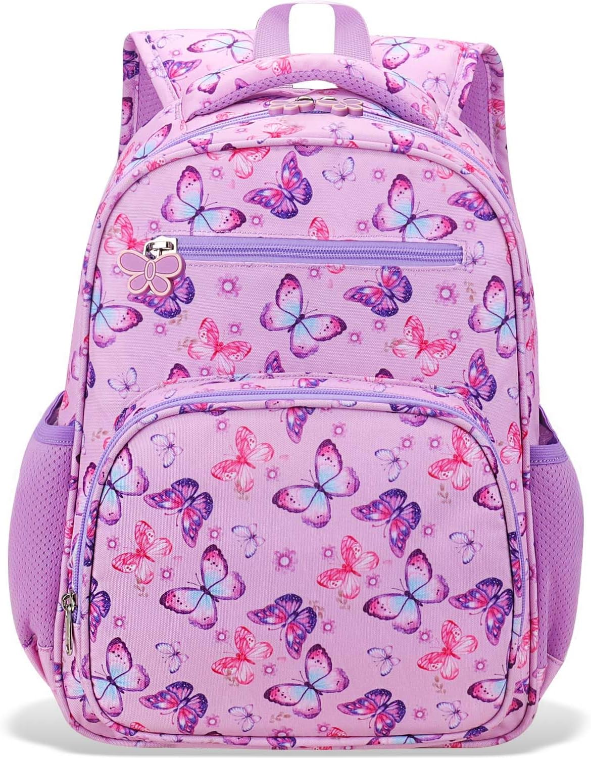 RHCPFOVR Kids Backpack for Girls – Girls Backpack 3-8 Ages Butterfly for Kids 15 Inch School Bookbag for Kindergarten Elementary School Bookbag for Girl 1st 2nd Grade