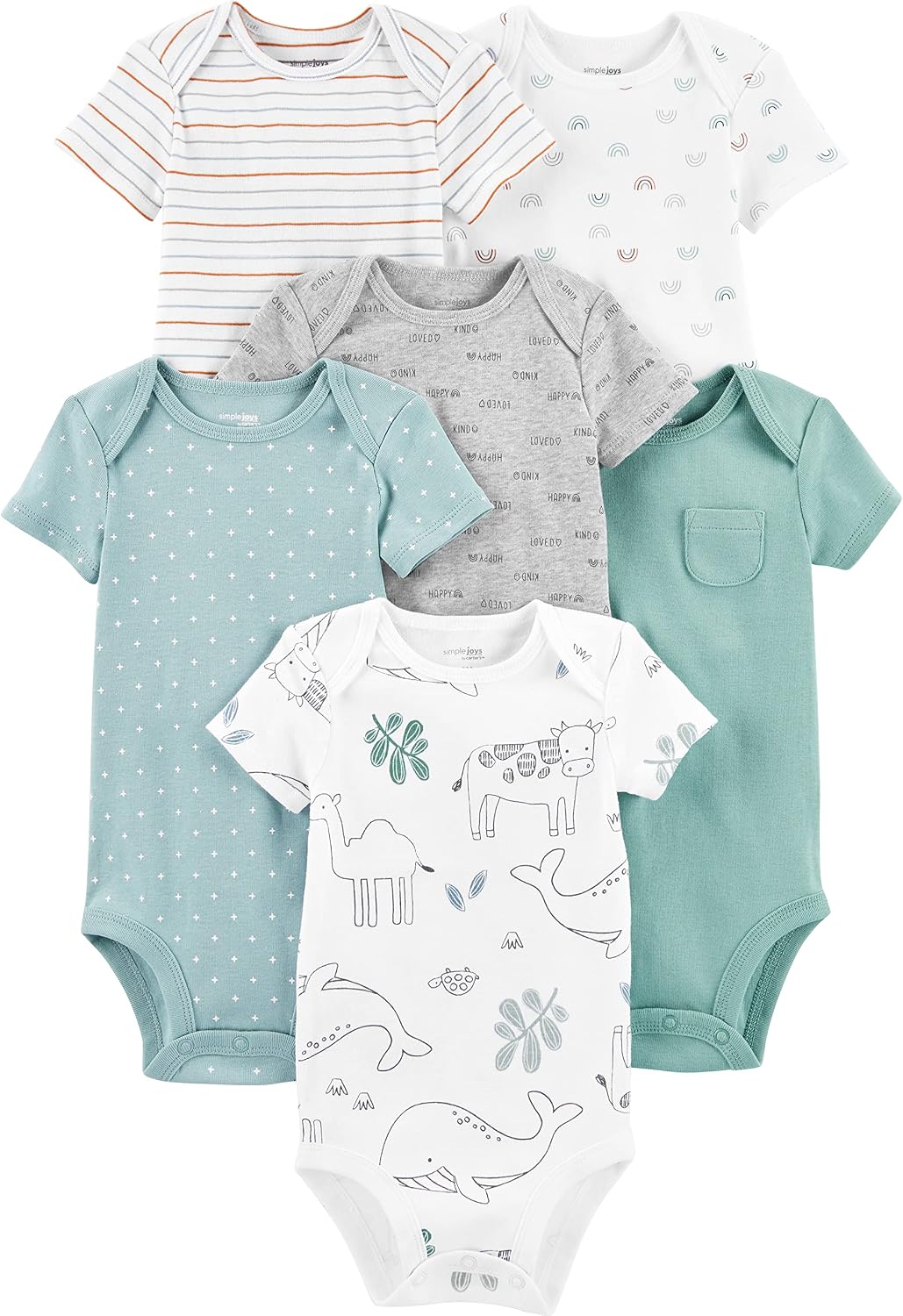 Simple Joys by Carter’s Unisex Babies’ Short-Sleeve Bodysuit