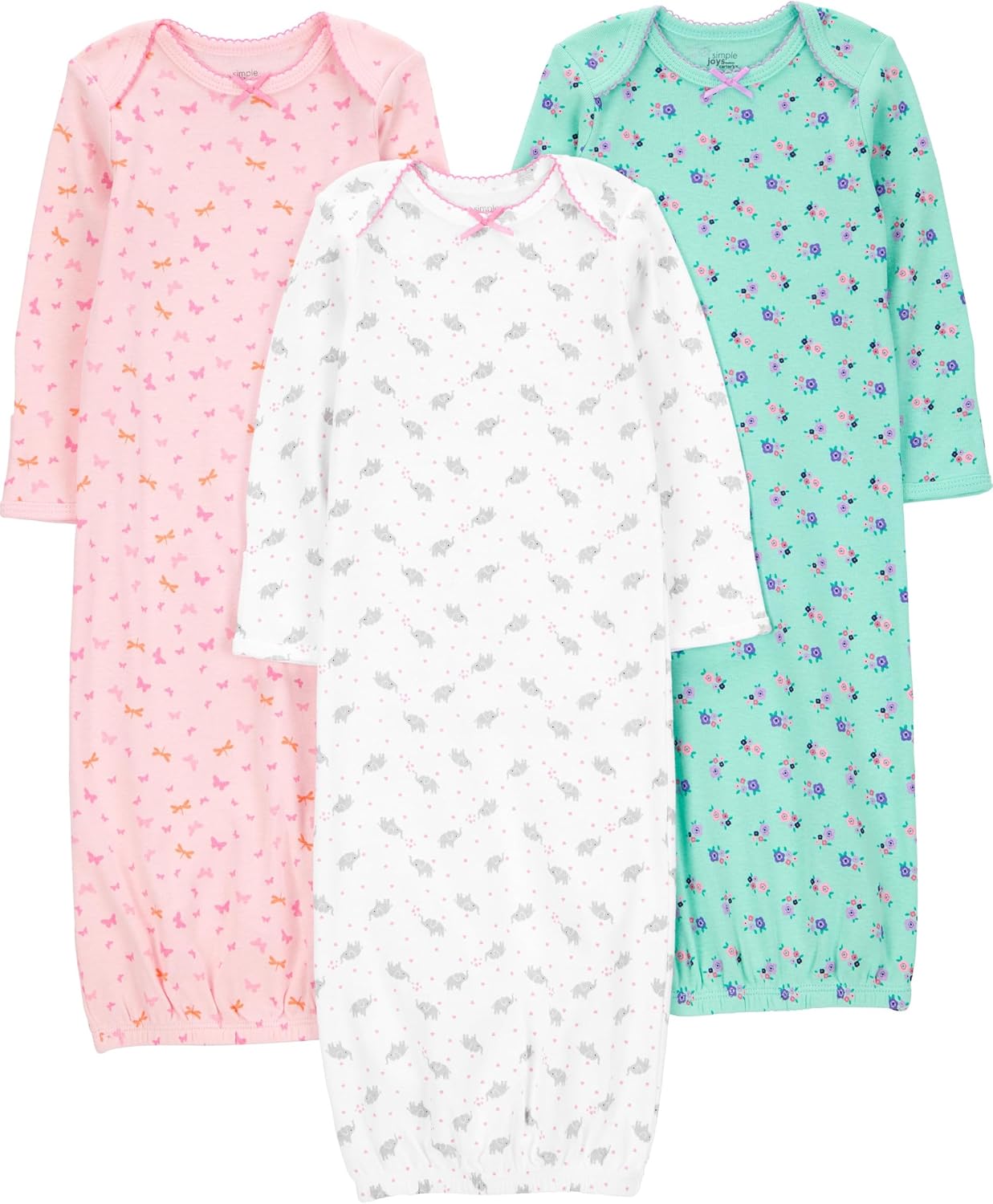 Simple Joys by Carter’s Baby Girls’ 3-pack Cotton Sleeper Gown