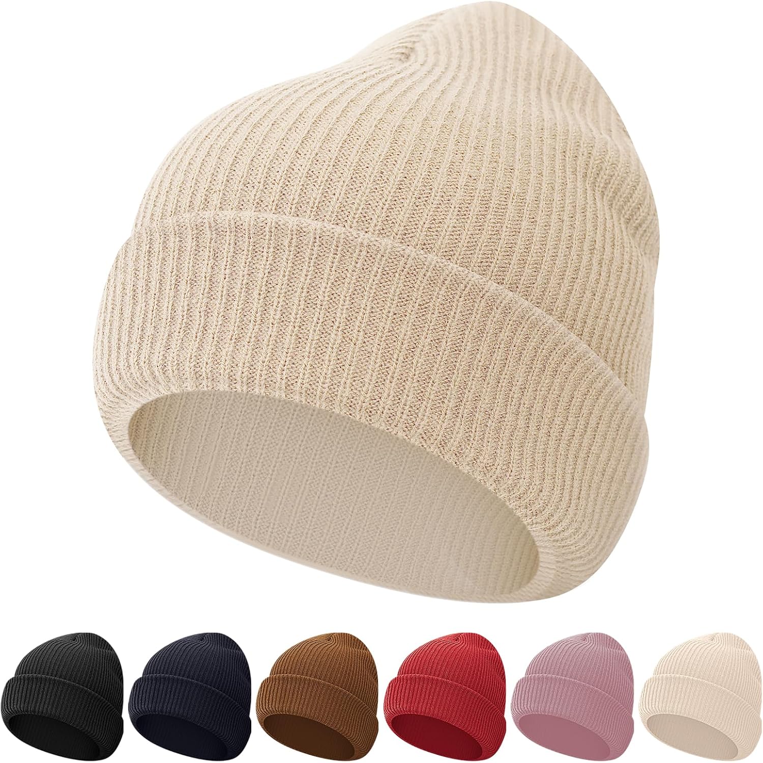 WYOK Kids Beanie Winter Soft Warm Knit Cap Children Classic Autumn Cozy Hats Youth Unisex for Girl Boy 5-15 Years