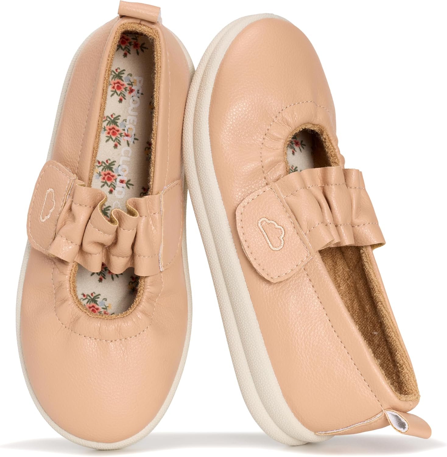 Project Cloud Toddler Shoes – Memory Foam Insole Kids Shoes for Girls, Hook-and-Loop – Mary Jane Sneakers with Terry Cloth Lining, Non-Slip Outsole