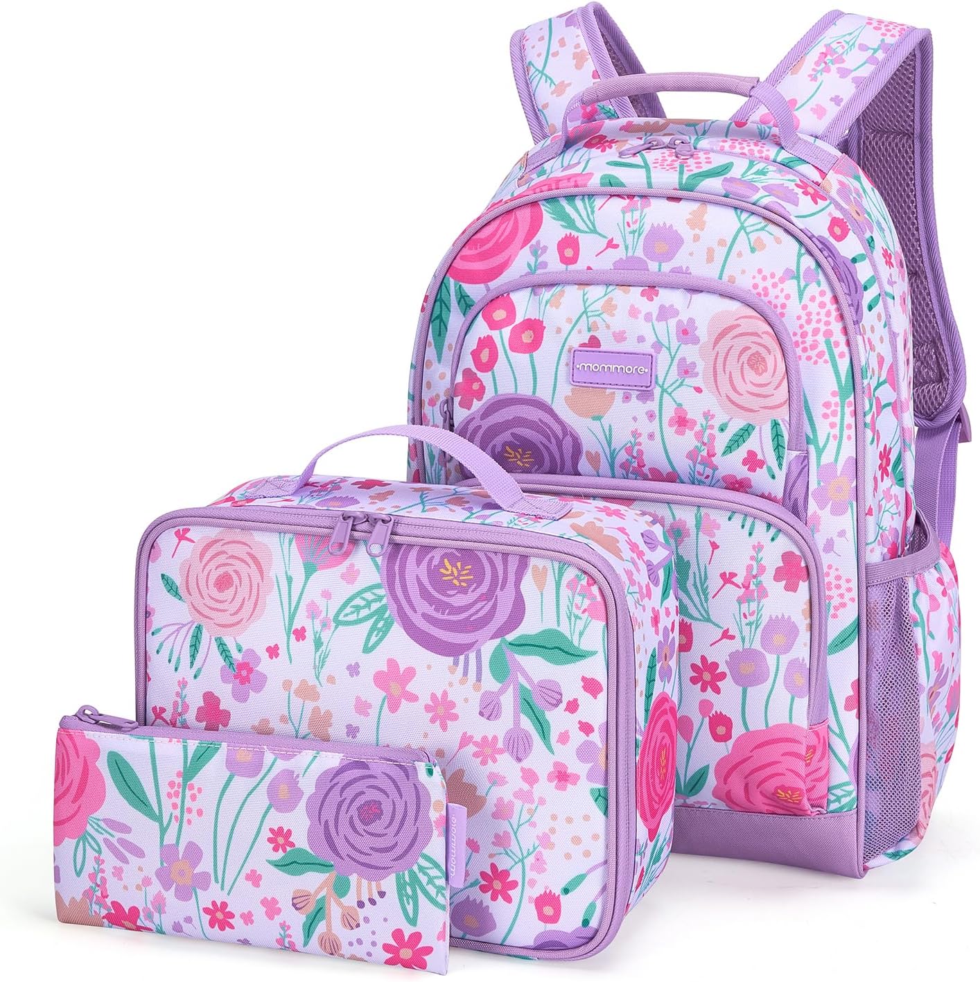 mommore Kids Backpack for Boys Girls 4-8 Kindergarten Elementary School Backpack with Lunch Box – 15” H Fit Folder