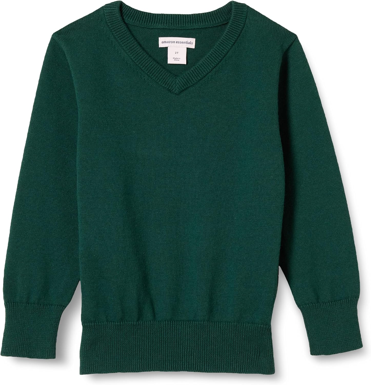 Amazon Essentials Unisex Kids and Toddlers’ School Uniform Cotton V-Neck Sweater