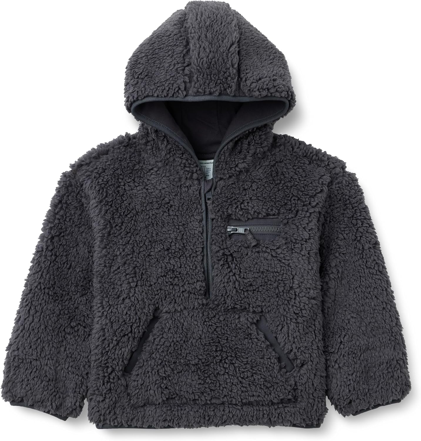 Amazon Essentials Boys and Toddlers’ Half Zip Sherpa Hoodie Sweatshirt
