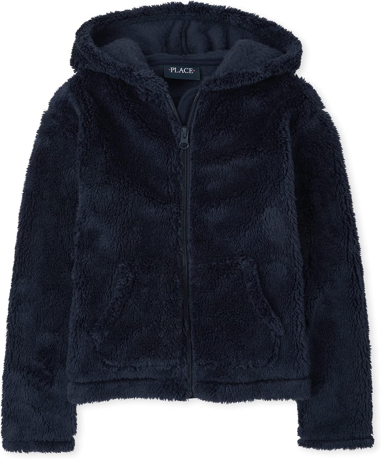 The Children’s Place girls Long Sleeve Sherpa Zip-up Hoodie