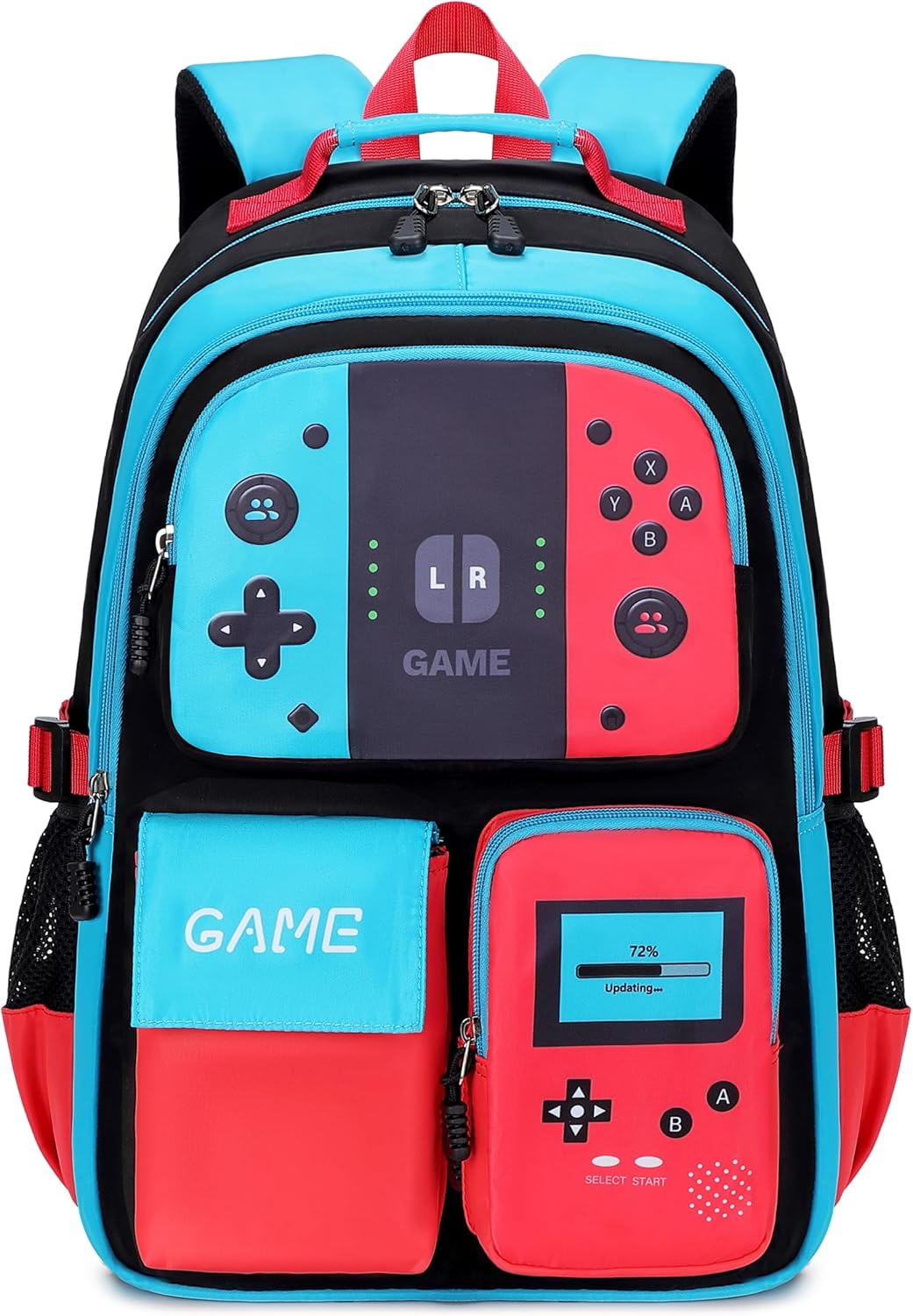 Boys Backpack Kids Bookbag TeensSchool Bag LuminousGame Large capacity bag(1Blue)