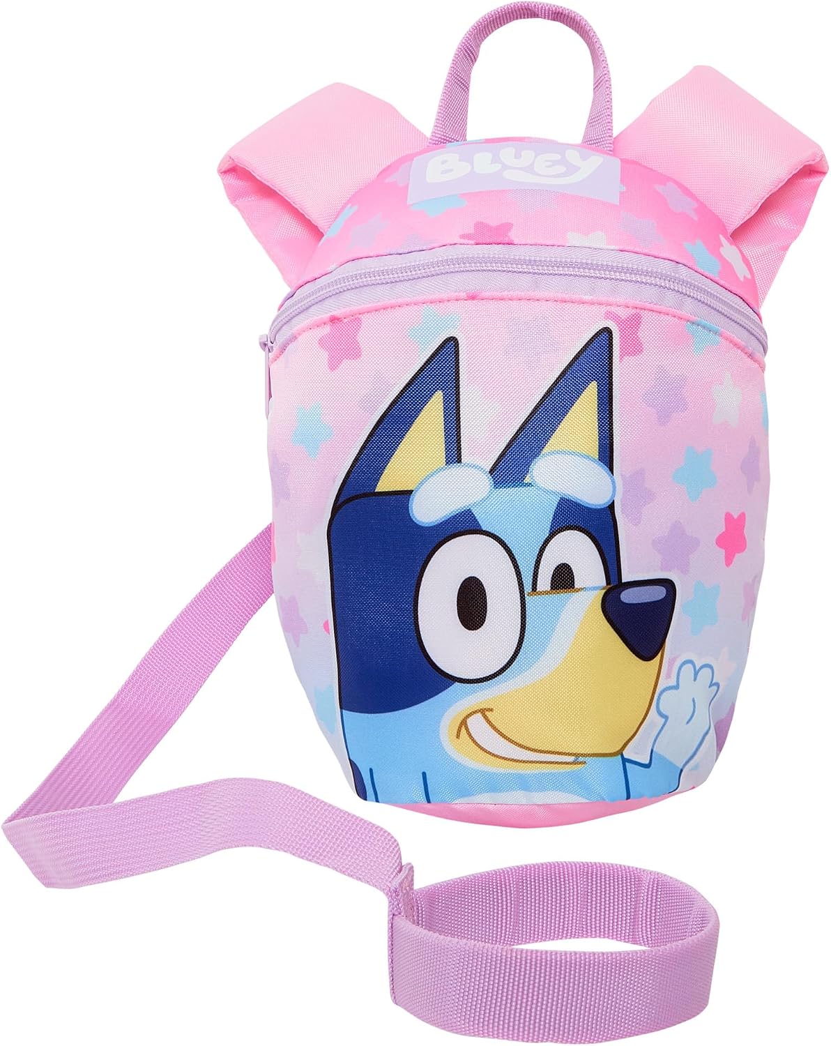 Girls Bluey Backpack with Safety Harness Toddlers Detachable Leash Nursery Bag Infants Mini Rucksack, Pink, One Size, Backpack