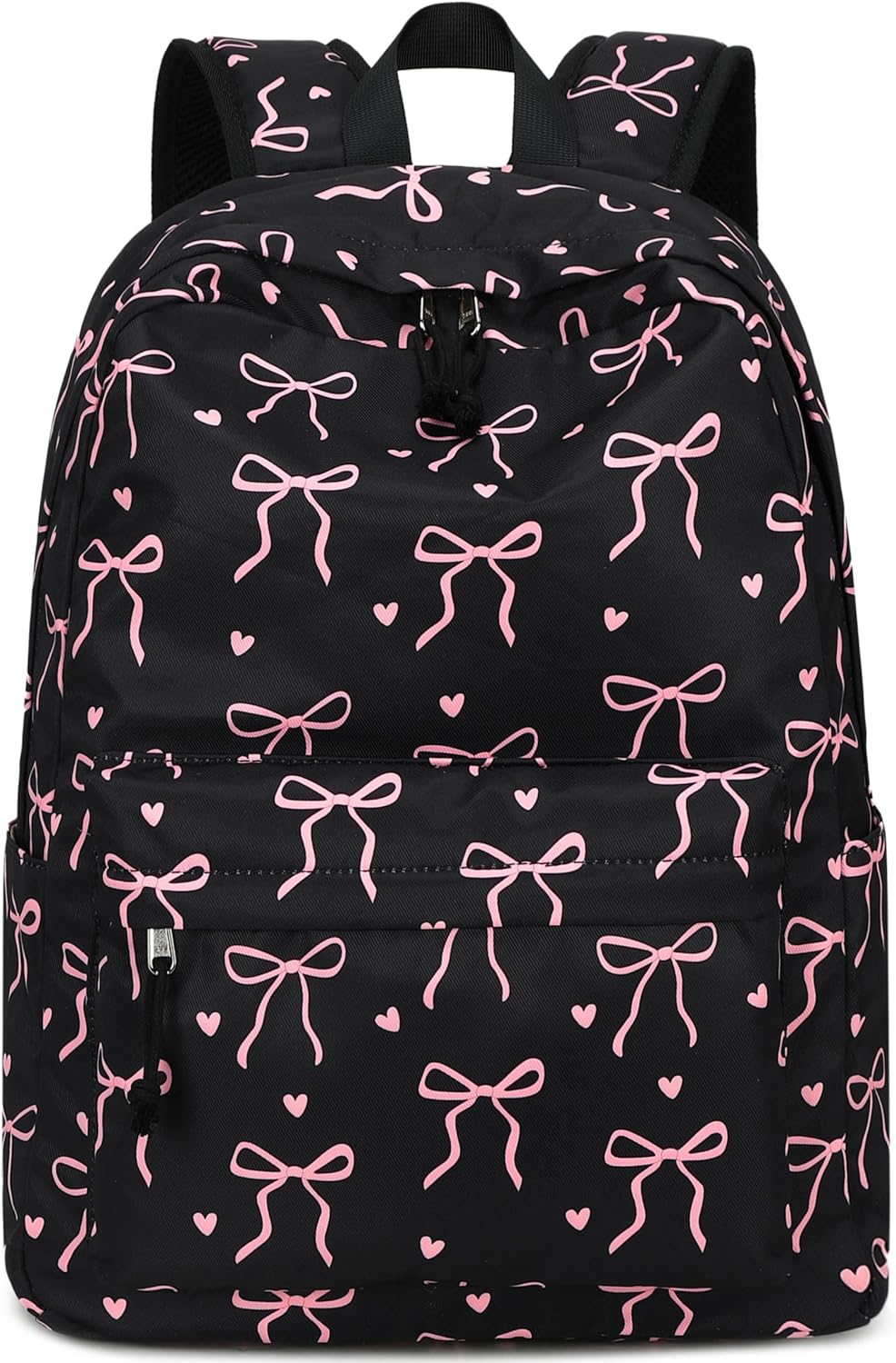 LOIDOU Backpack for Girls School Backpacks Bookbags for Elementary Middle School Women Laptop Backpacks (Bow tie Black, L-17)