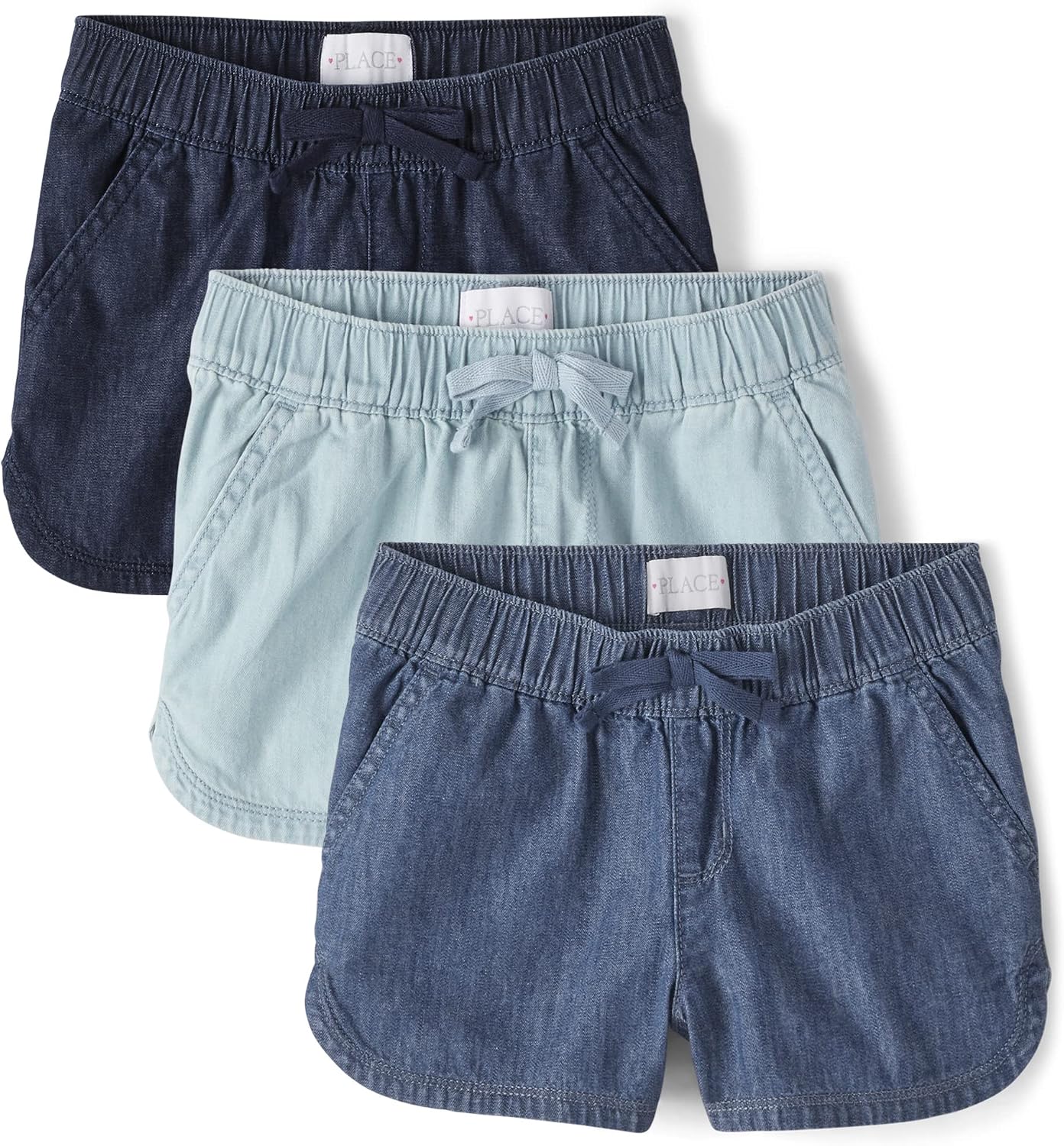 The Children’s Place Girls’ Denim Pull on Shorts