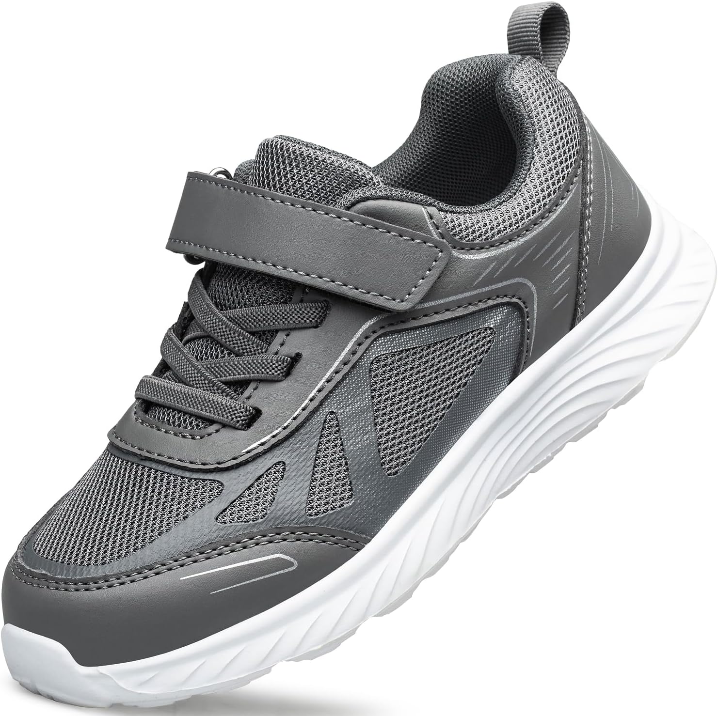 Kids Running Shoes Boys Girls Lightweight Breathable Sneakers Hook & Loop Non Slip Athletic Tennis Shoes for Toddler/Little/Big Kid