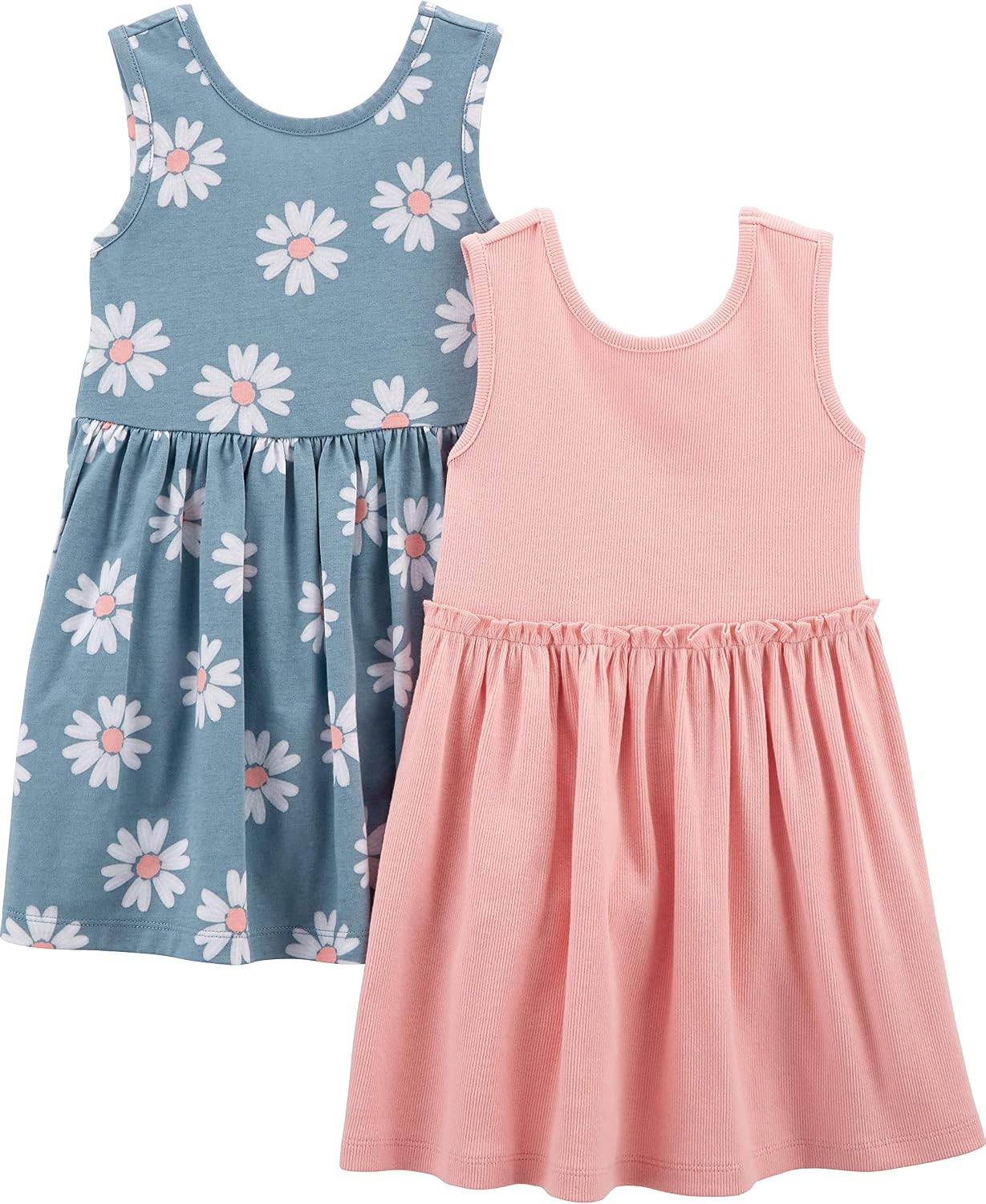 Simple Joys by Carter’s Baby Girls Short-sleeve and Sleeveless Dress Sets, Pack of 2
