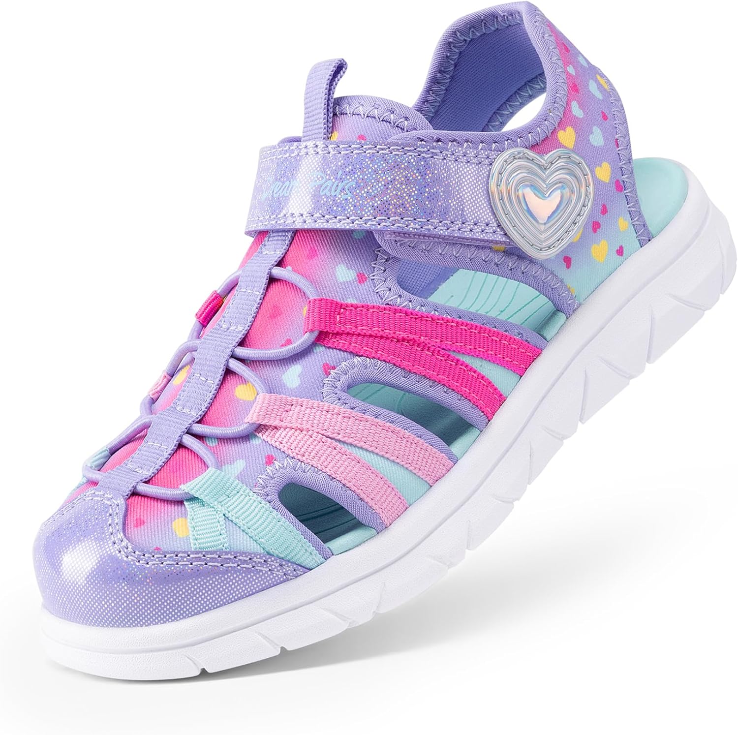 DREAM PAIRS Toddler Boys Girls Sport Sandals Cute Breathable Lightweight Outdoor Play Water Casual Closed Toe Hook and Loop for Toddlers/Little/Big Kids