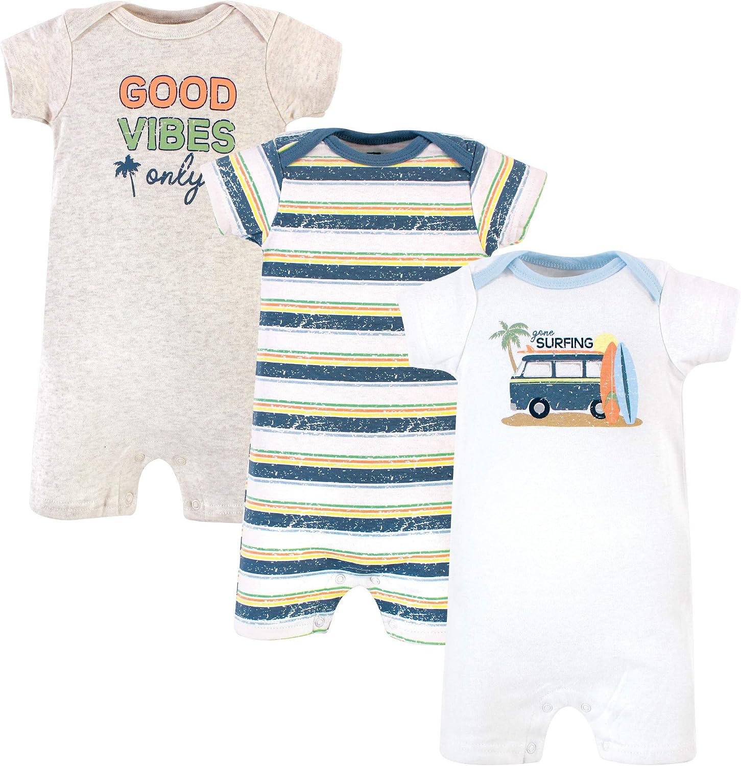 Hudson Baby Unisex Cotton Rompers