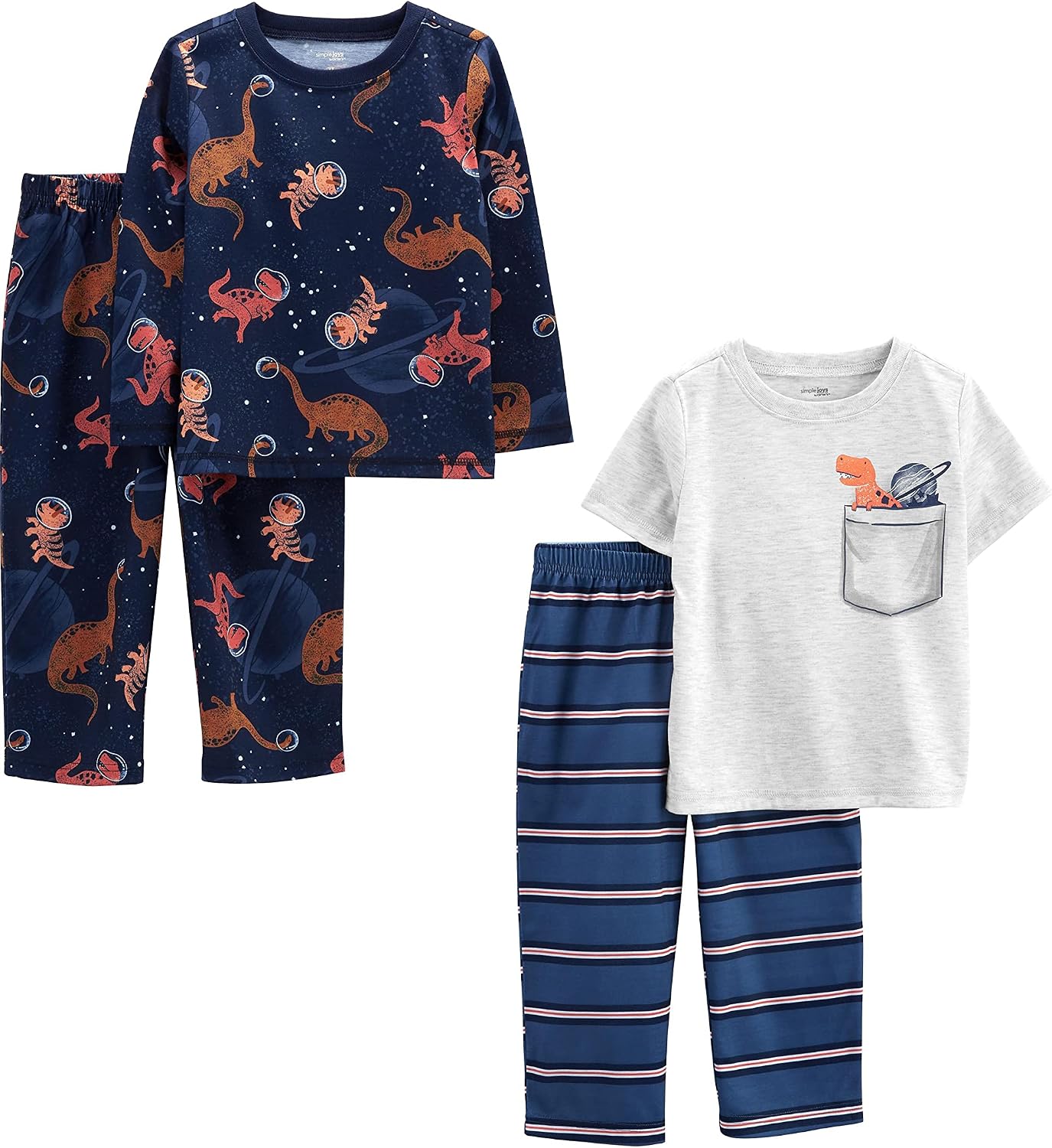 Simple Joys by Carter’s Boys’ 4-piece Polyester Pajama Set