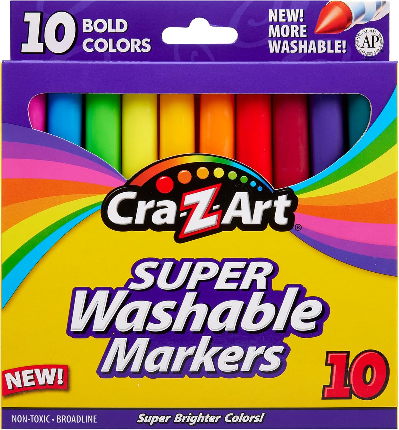 Cra-Z-Art Bold Washable Markers, 10 Count