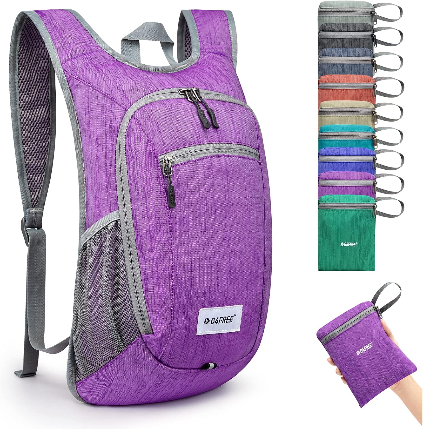 G4Free 10L/15L Hiking Backpack Lightweight Packable Hiking Daypack Small Travel Outdoor Foldable Shoulder Bag