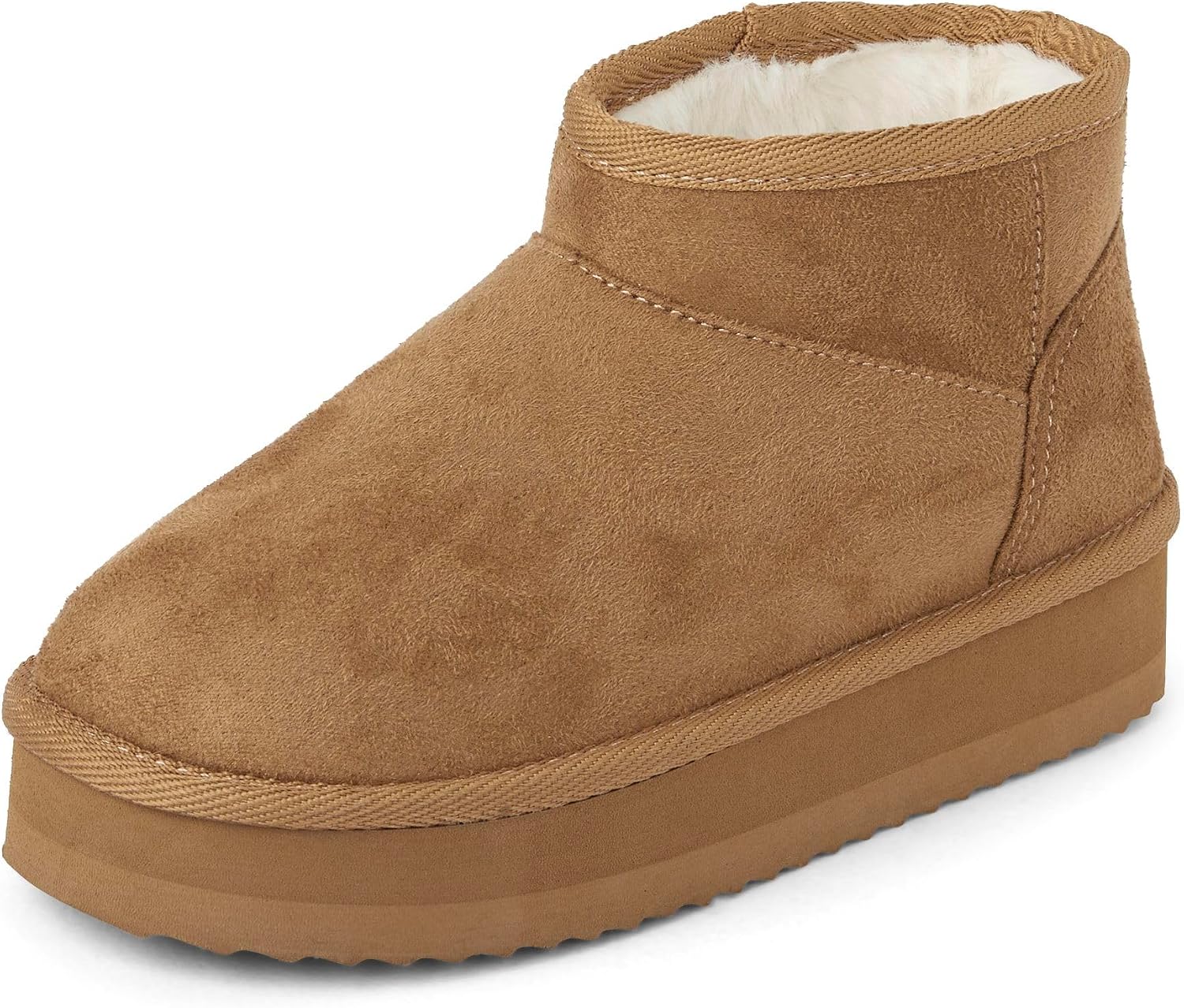 The Children’s Place Girls’ Girls Mini Ankle Platform Boot, Faux-fur Lined