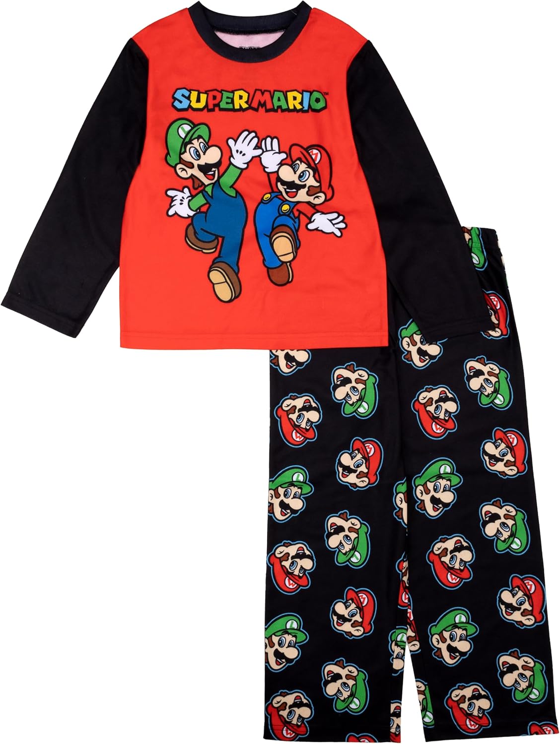 Nintendo Boys’ 2-piece Loose-fit Pajama Set, Soft & Cute for Kids