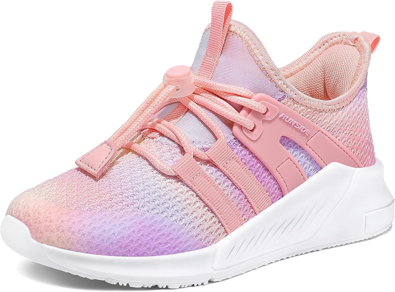 RUNSIDE Girls Tennis Shoes Lightweight Sports Kids Sneakers Lace-up for Running/Walking, Toddler/Little Kid/Big Kid
