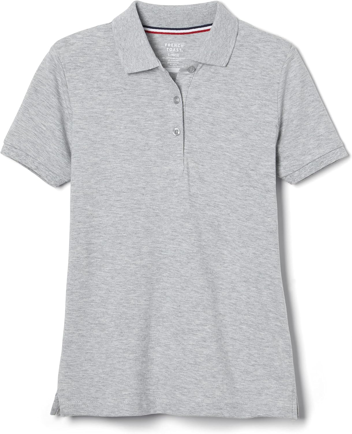 French Toast Women’s Juniors’ Short Sleeve Stretch Pique Polo Shirt