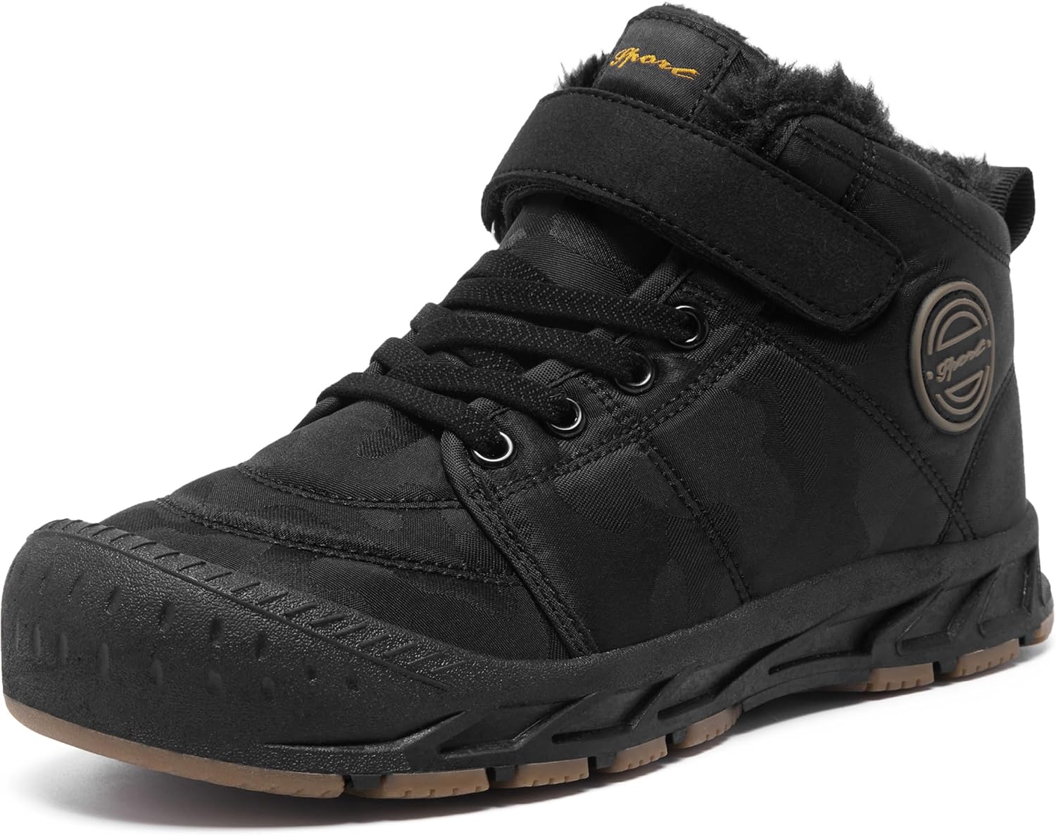 Boys Girls Snow Boots Winter Slip On Warm Fur Lined Shoes Lightweight Water-Resistant Cold Weather Boot (Little Kid/Big Kid)