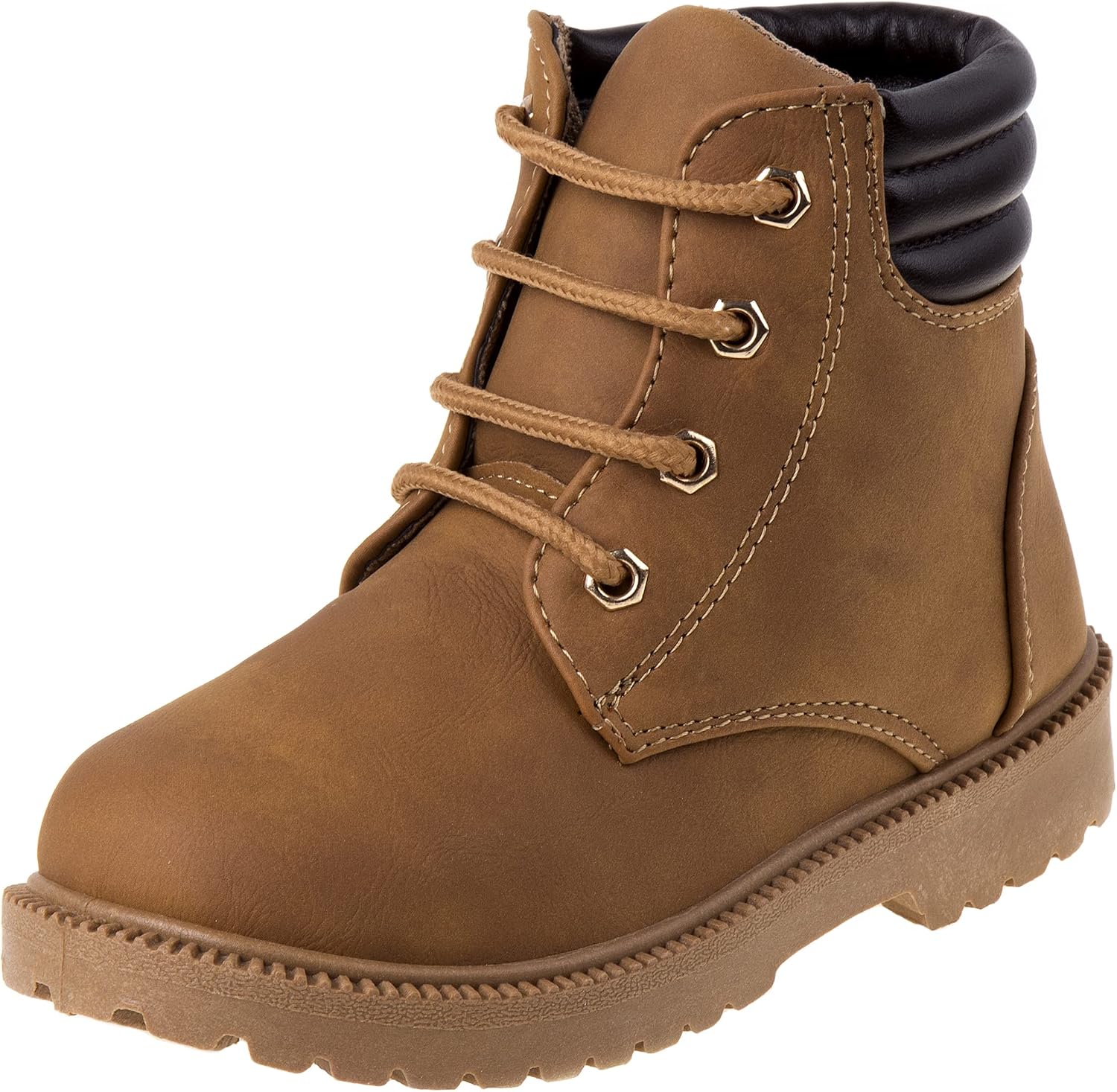 Rugged Bear Kids Hiking Outdoor Workboot Walking Winter Hiking Climbing Snow Boots For Kid – Black/Tan/Pink (Toddler/Little Kid/Big Kid)