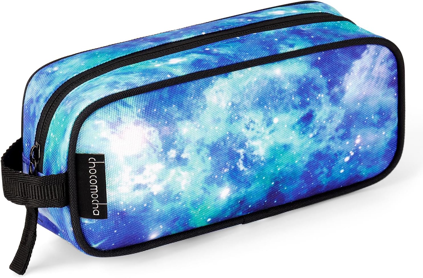 Choco Mocha Kids Pencil Case for Boys, Soft Zipper Pencil Pouch for Boys, Kids Pencil Case for School Galaxy Pencil Bag for Toddler Boy, Blue