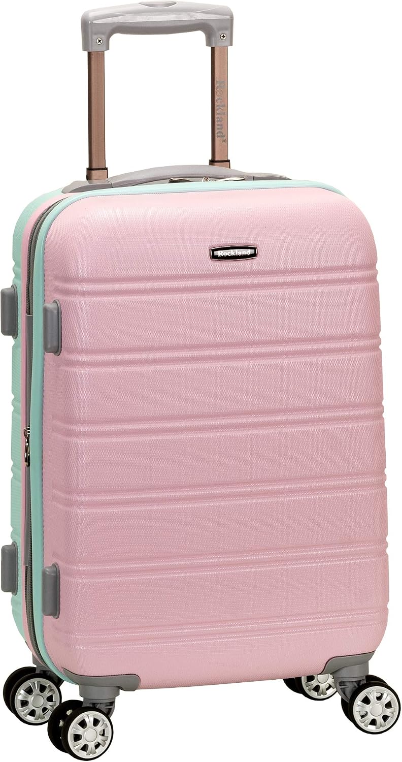 Rockland Melbourne Hardside Expandable Spinner Wheel Luggage, Carry-On 20″, Mint
