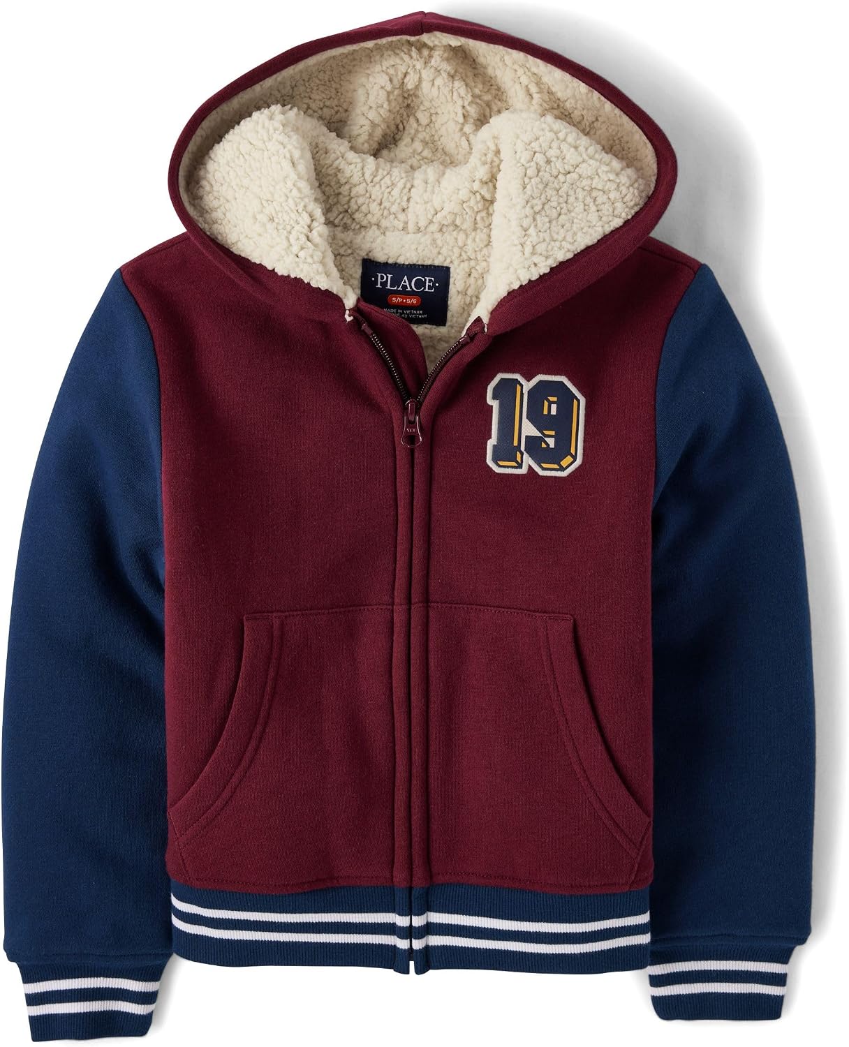 The Children’s Place boys Long Sleeve, Sherpa Lined, Zip-front Hoodie Sweatshirt