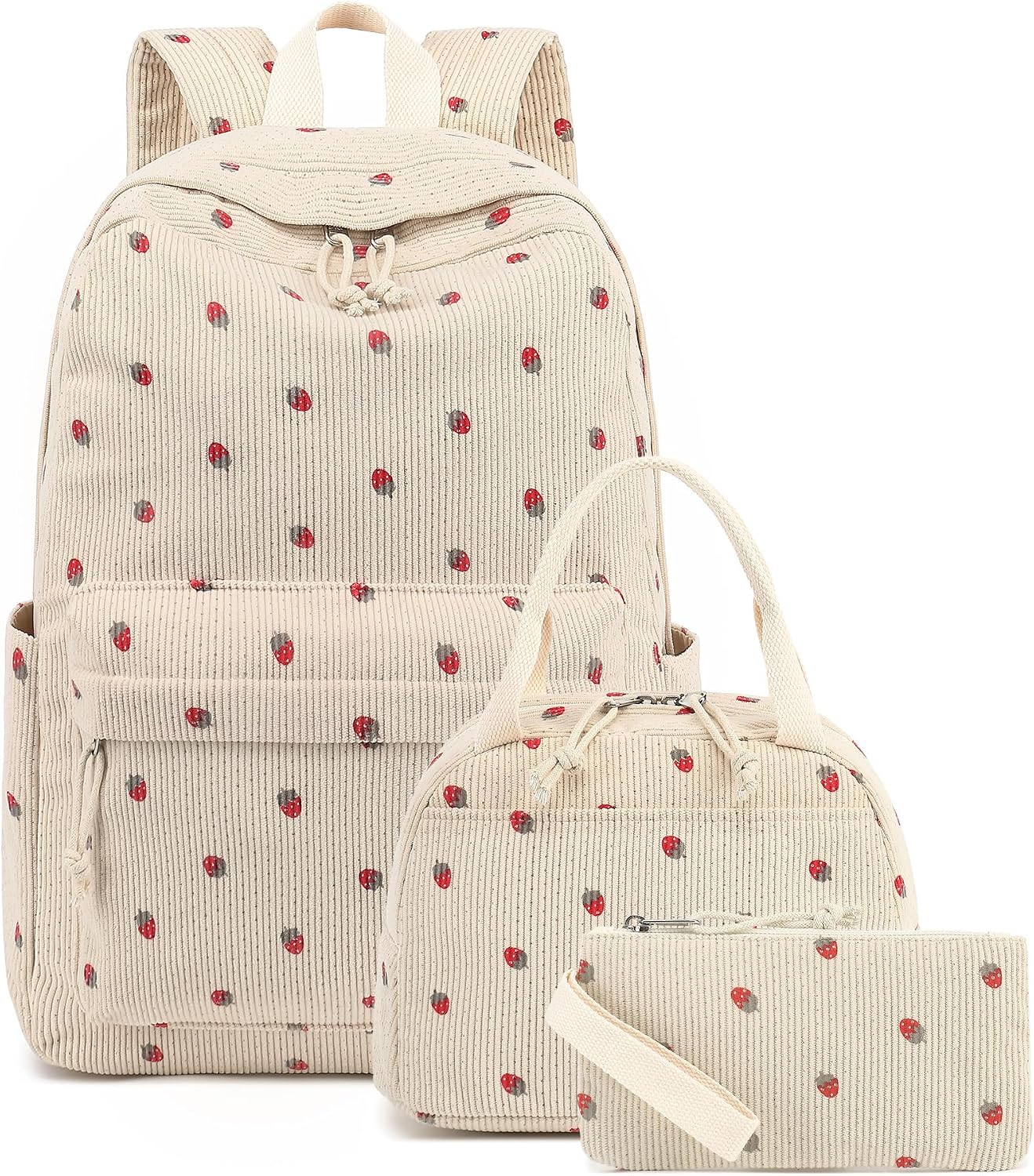 Bluboon School Backpack Set Girls Womens Laptop Bookbag Casual Daypack Fits 15 inch Laptop with Lunch Tote Bag and Pencil Bag