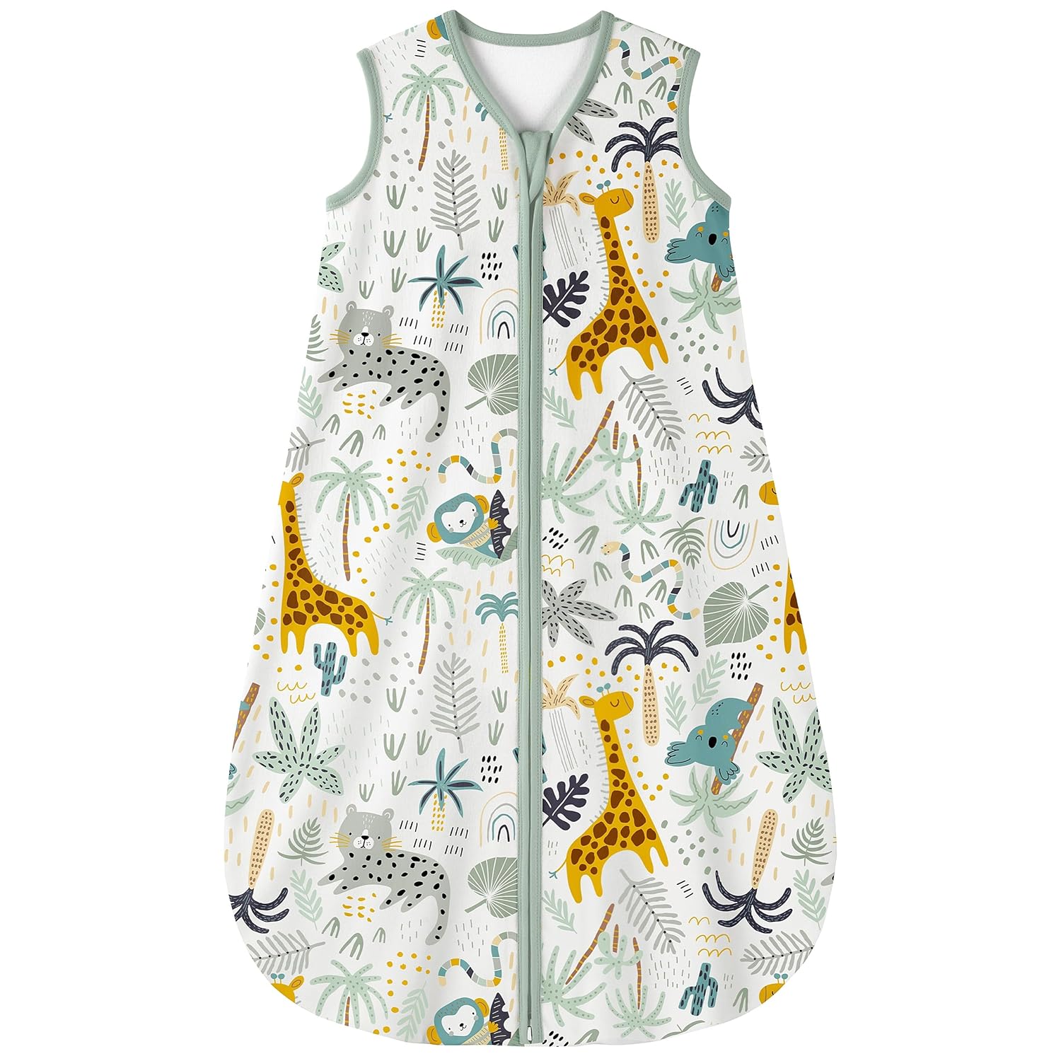 Yoofoss Baby Sleep Sack 6-12 Months 0.5 TOG Baby Wearable Blanket, 100% Cotton Infant Toddler Sleeping Sack 2-Way Zipper Lightweight Sleep Sack, Giraffe