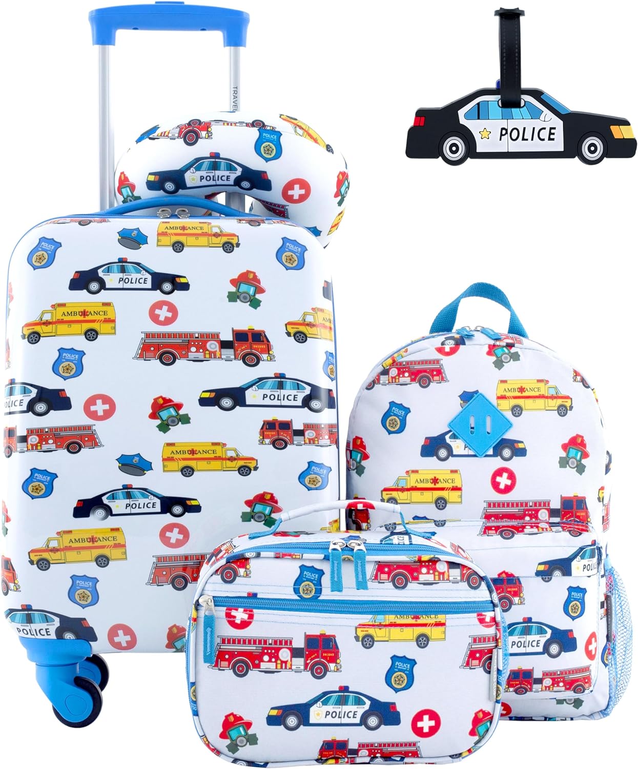 Travelers Club 5 Piece Kids’ Luggage Set, First Responders