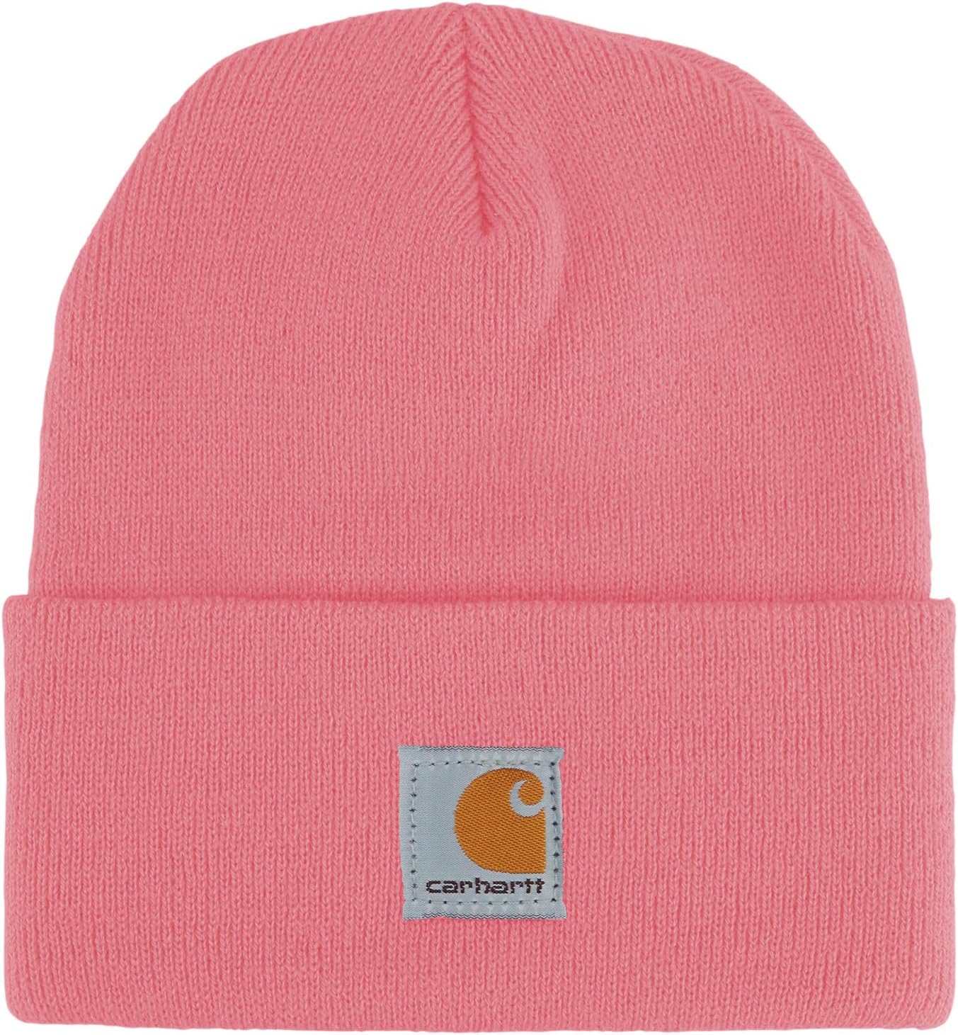 Carhartt Unisex Kids Youth Knit Beanie Cuff Hat, Pink Lemonade,One Size