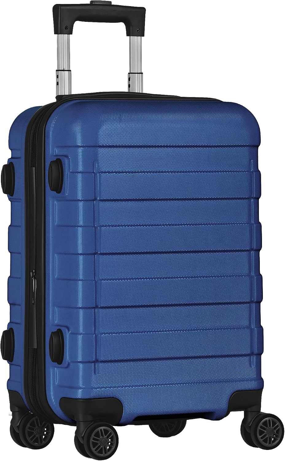 SUPER DEAL Spinner Luggage 21 Inch Hardside Expandable Suitcase Travel Carry On Luggage with 360° Swivel Wheels and Height Adjustable Handle, Blue