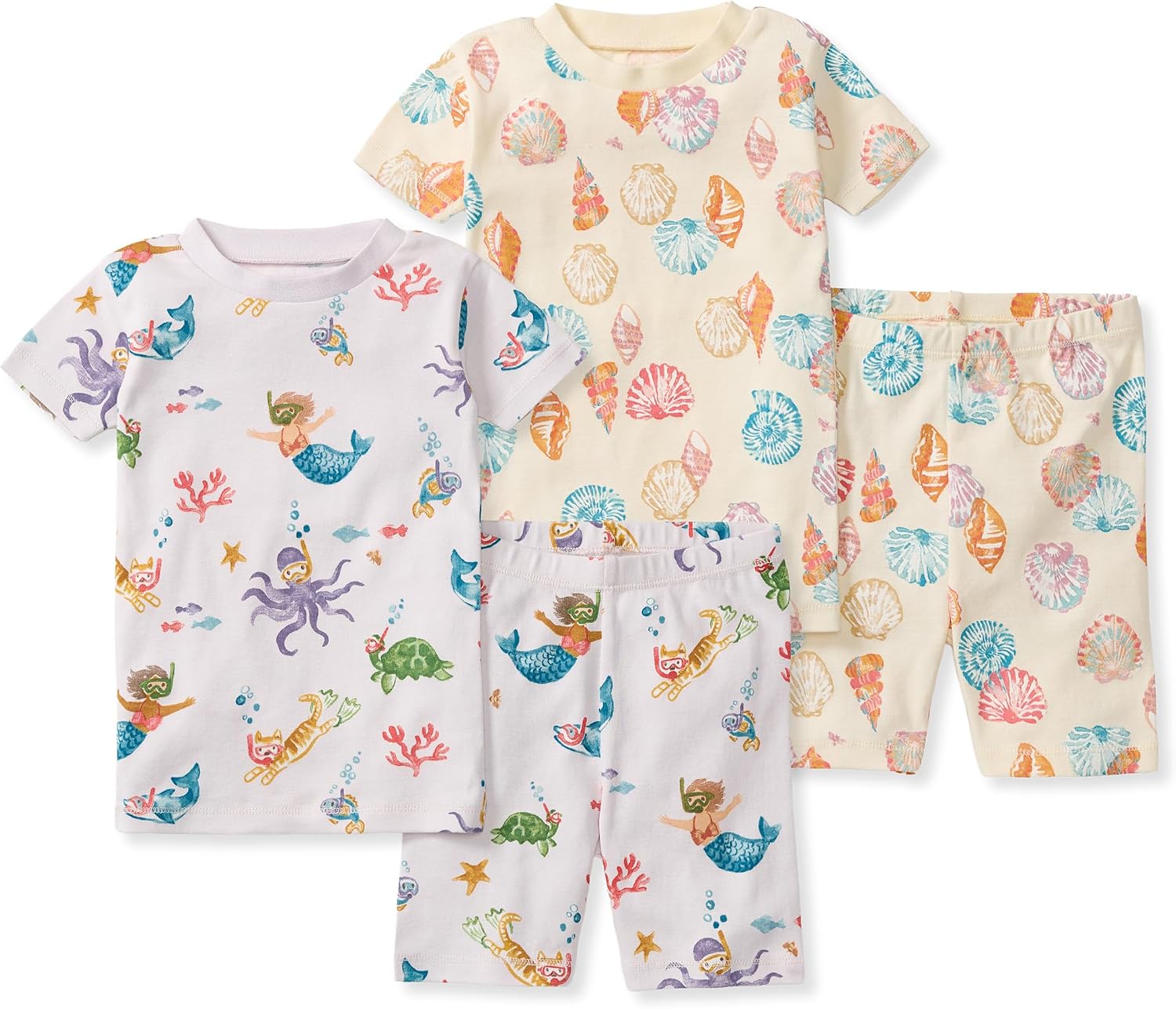 Burt’s Bees Baby Unisex Pajamas, Short Sleeve Tee and Shorts 2-Piece PJ Set, 100% Organic Cotton