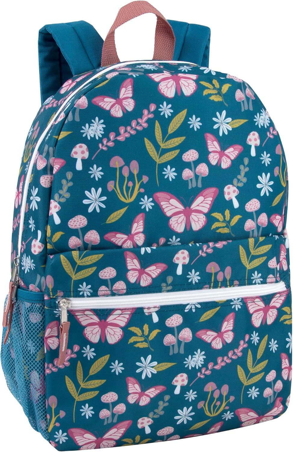 Trail maker 17 inch Backpack for Travel & Commute, Zippered Front & Mesh Side Pockets, Padded Straps