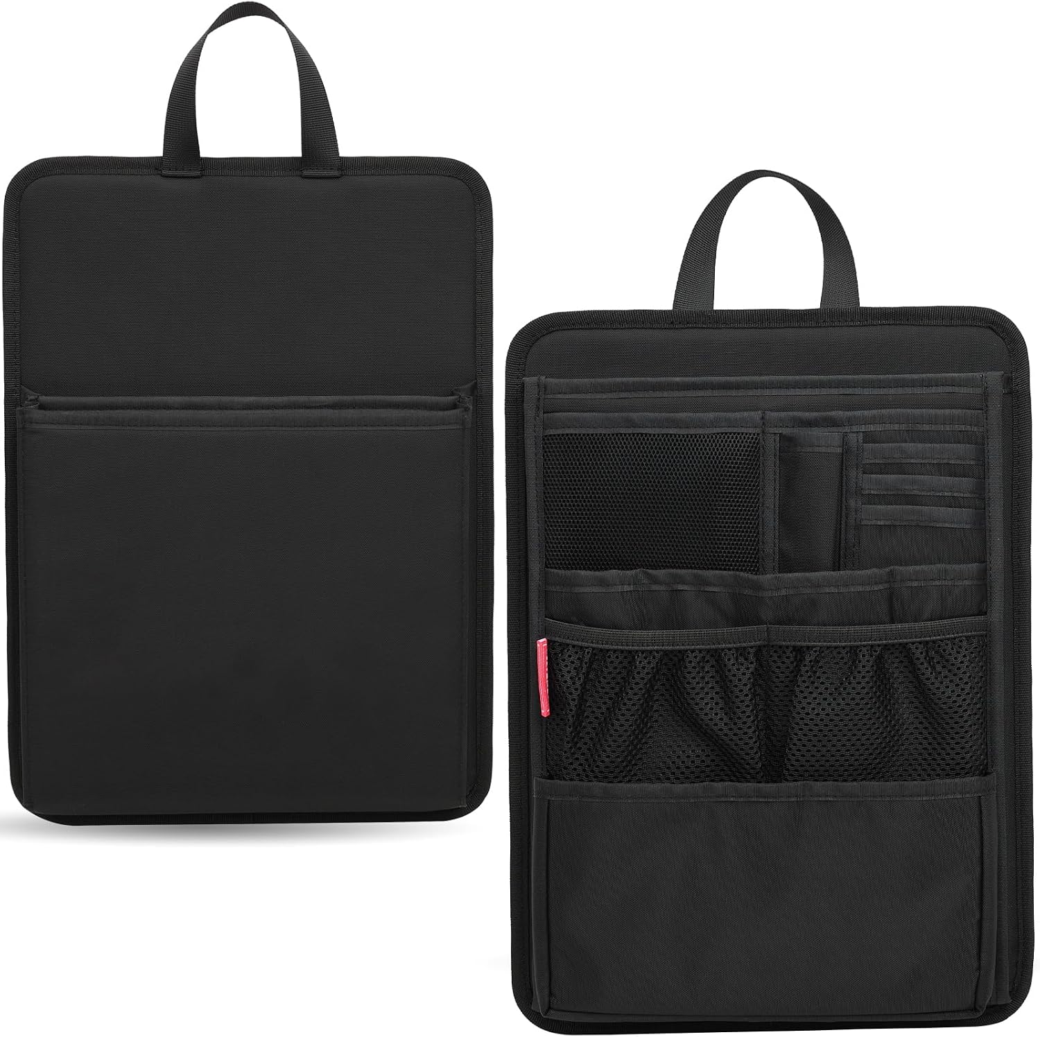 Slim Rugged Backpack Organizer Insert for Business Casual Men Women -13 Pockets,Padded Nylon,Max 14” laptop – Black
