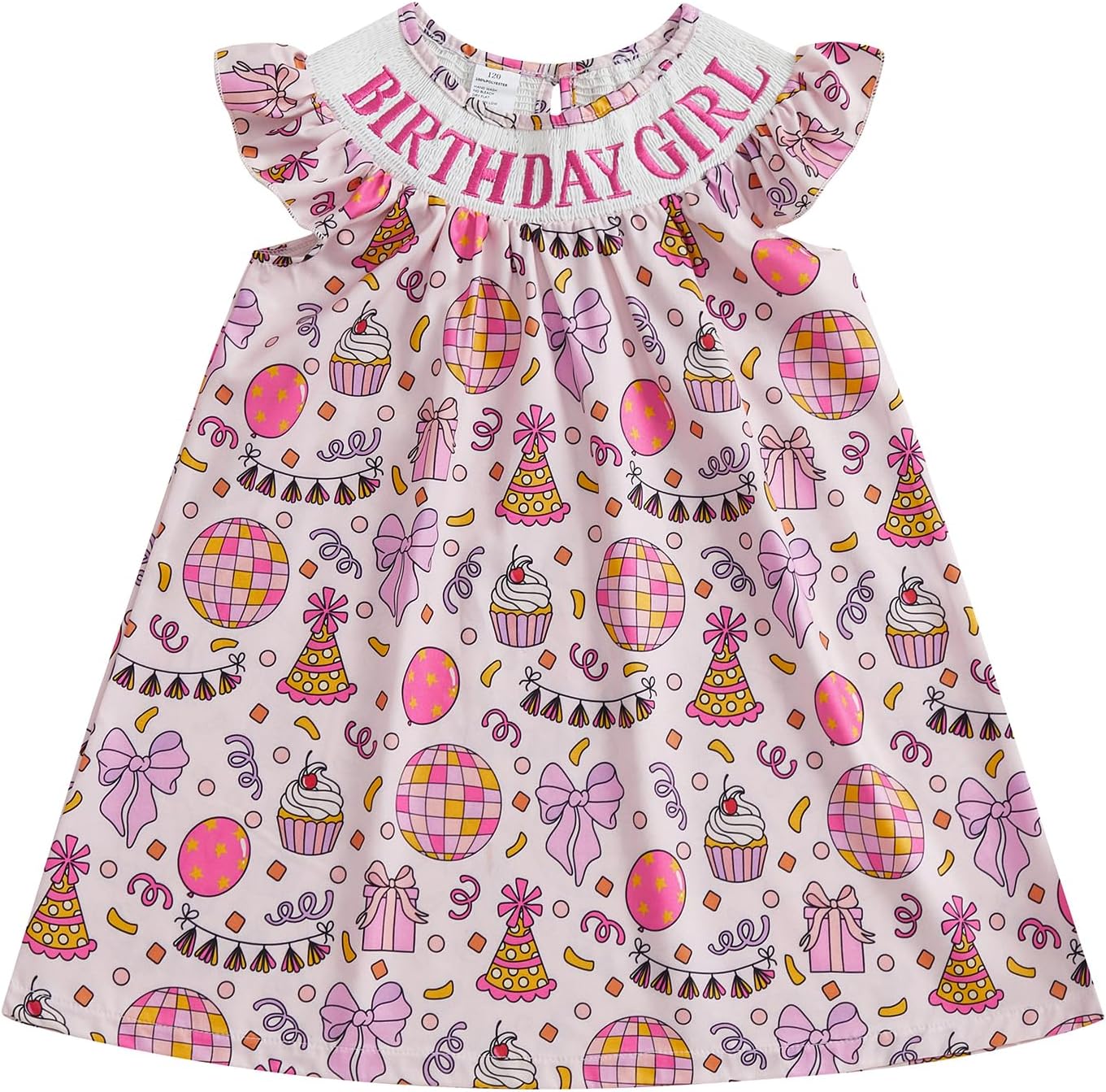 Socutebabe First 2nd 3rd 4th 5th Birthday Outfit Girl Smocked Donut Birthday Dress Toddler Birthday Party Outfits for Girls