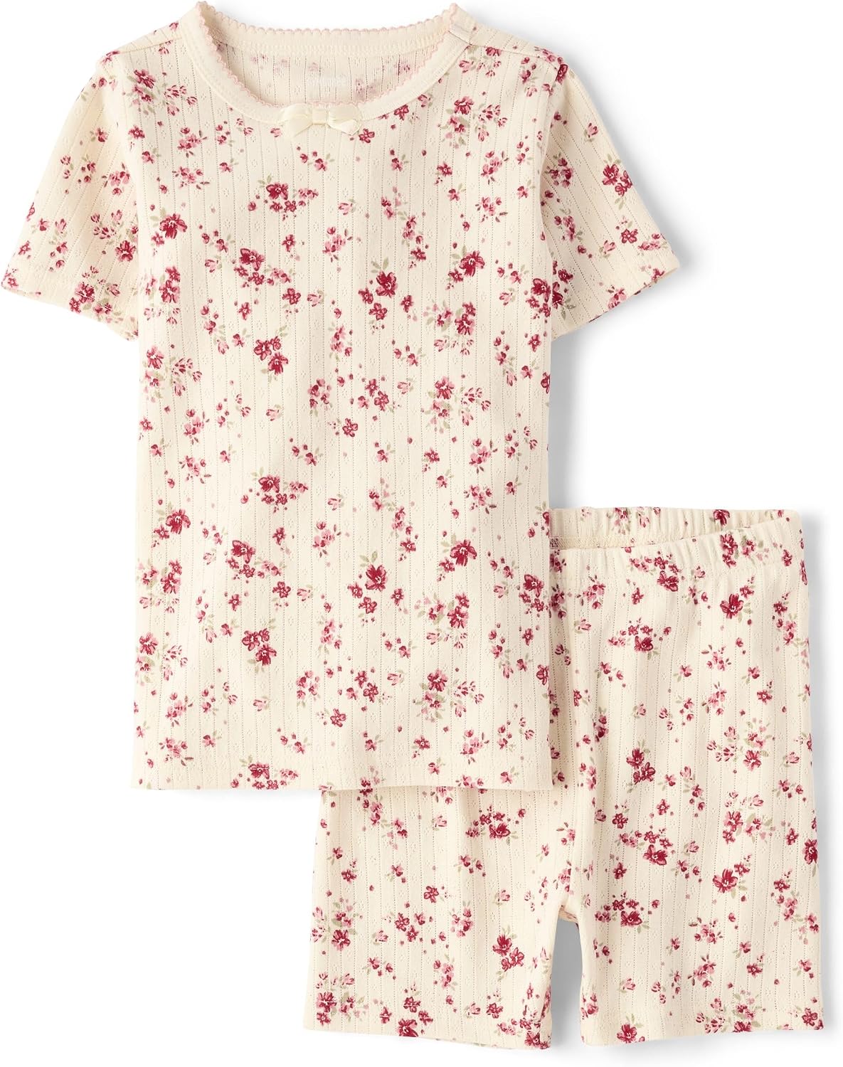 Gymboree Girls’ And Toddler 100% Cotton Short Sleeve Top and Shorts, Gymmies Pajama Set