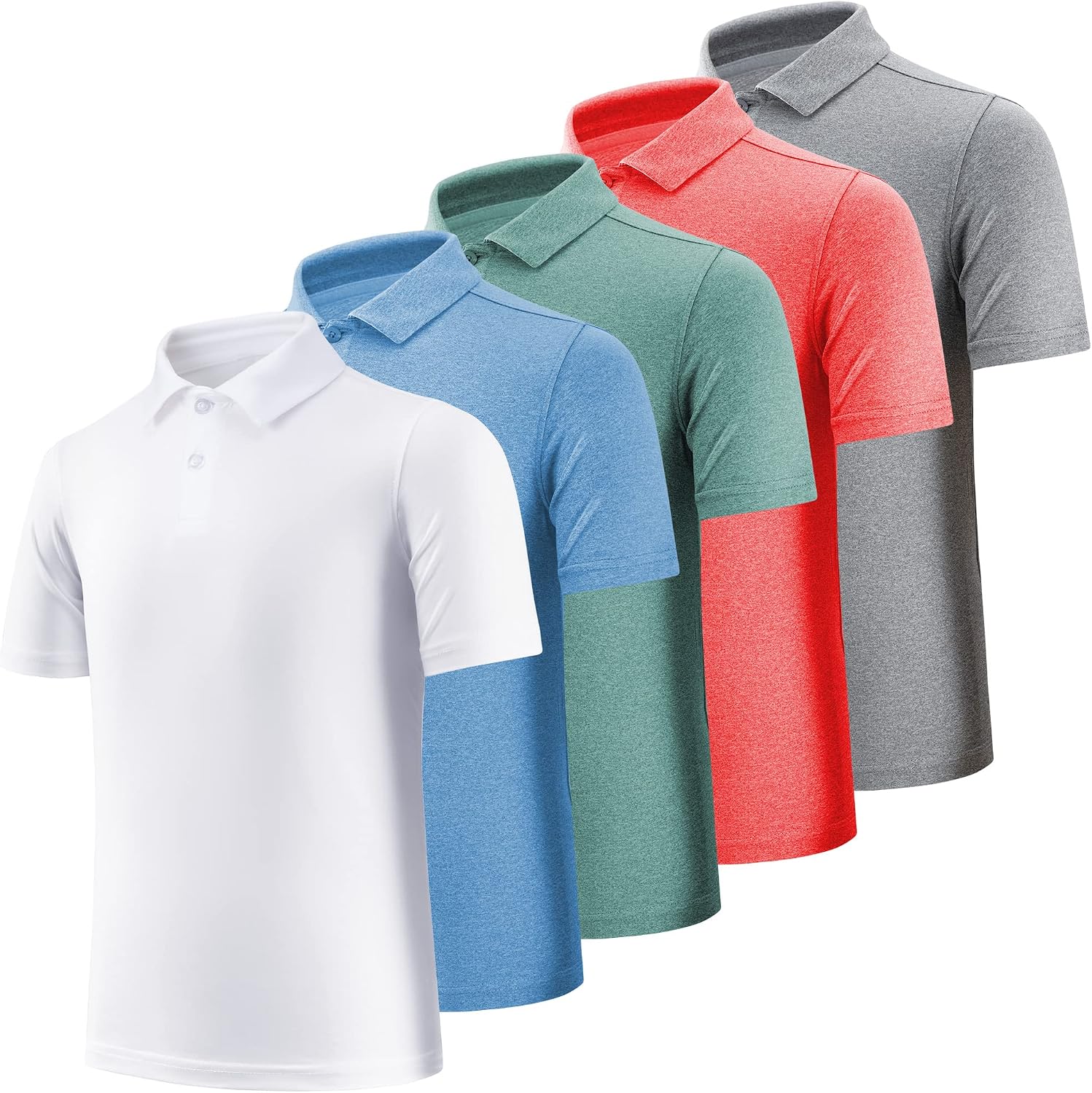 BALENNZ Boys Golf Polo Shirt School Uniform – Moisture Wicking Athletic Short Sleeve Active Performance Polo Shirts