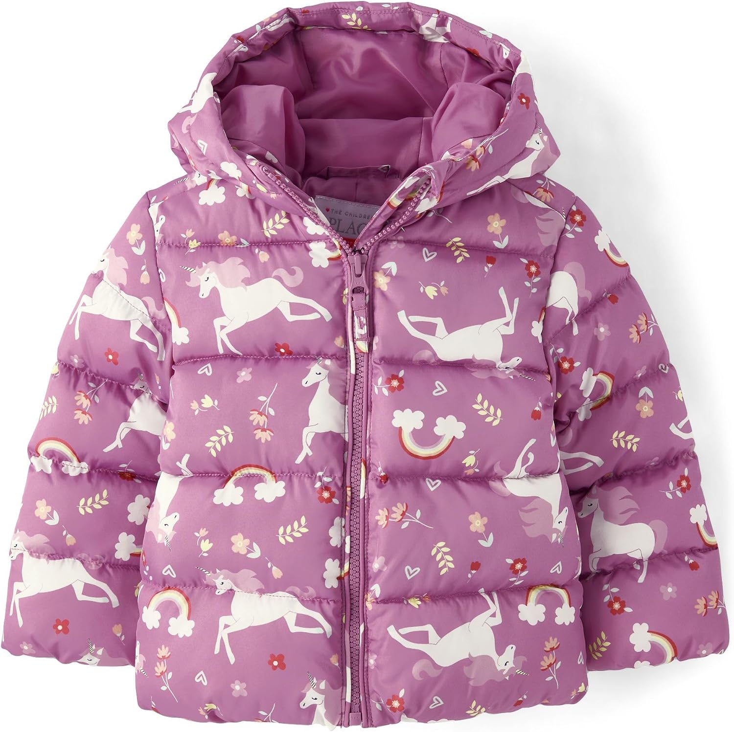 The Children’s Place Baby Girls’ And Toddler Girls’ Medium Weight Wind-resistant, Water-resistant Puffer Jacket