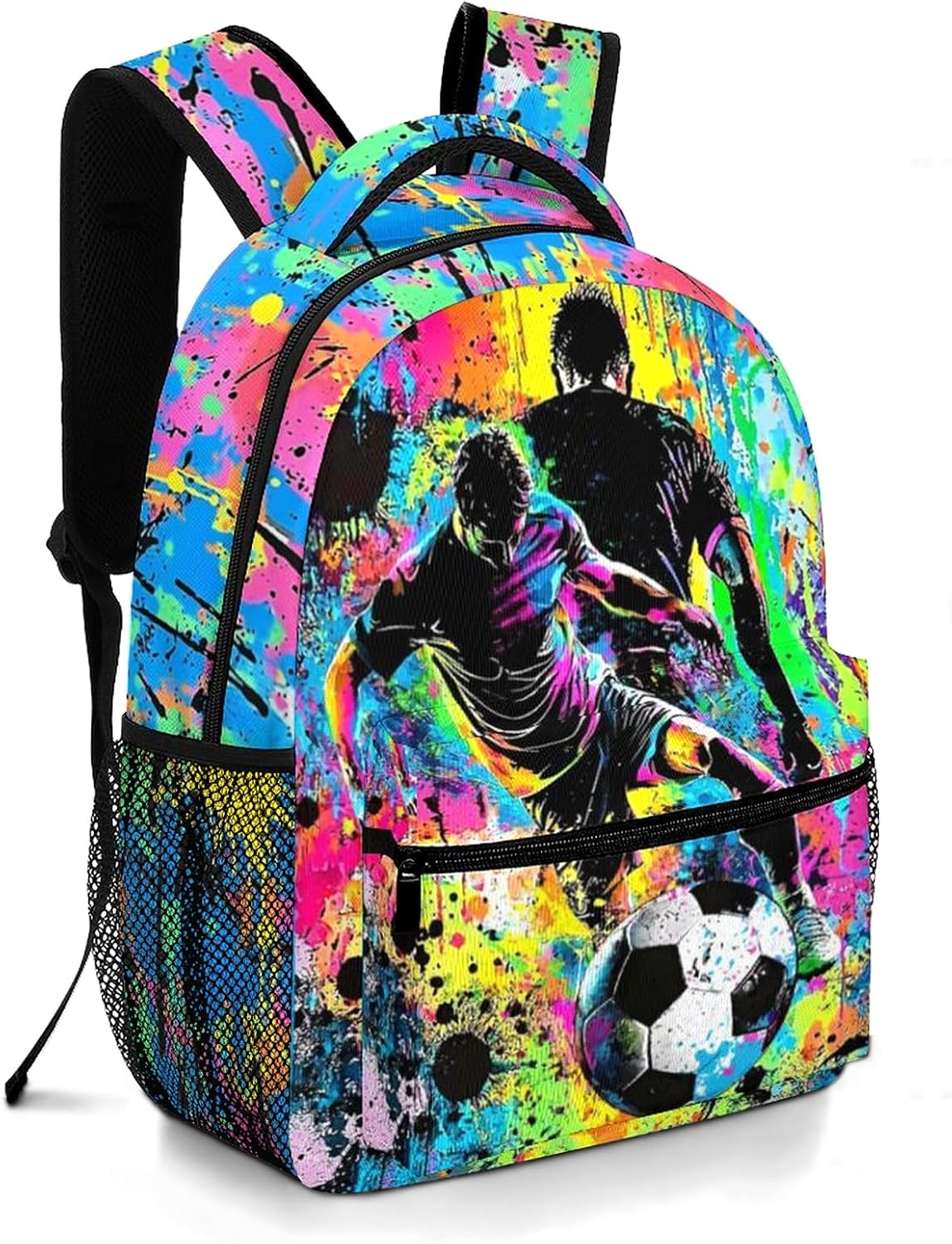Kids Soccer Backpack For Boys Sports Soccer School Backpack For Boys Children Elementary Middle School Backpacks Ball Bookbag Travel Back Pack
