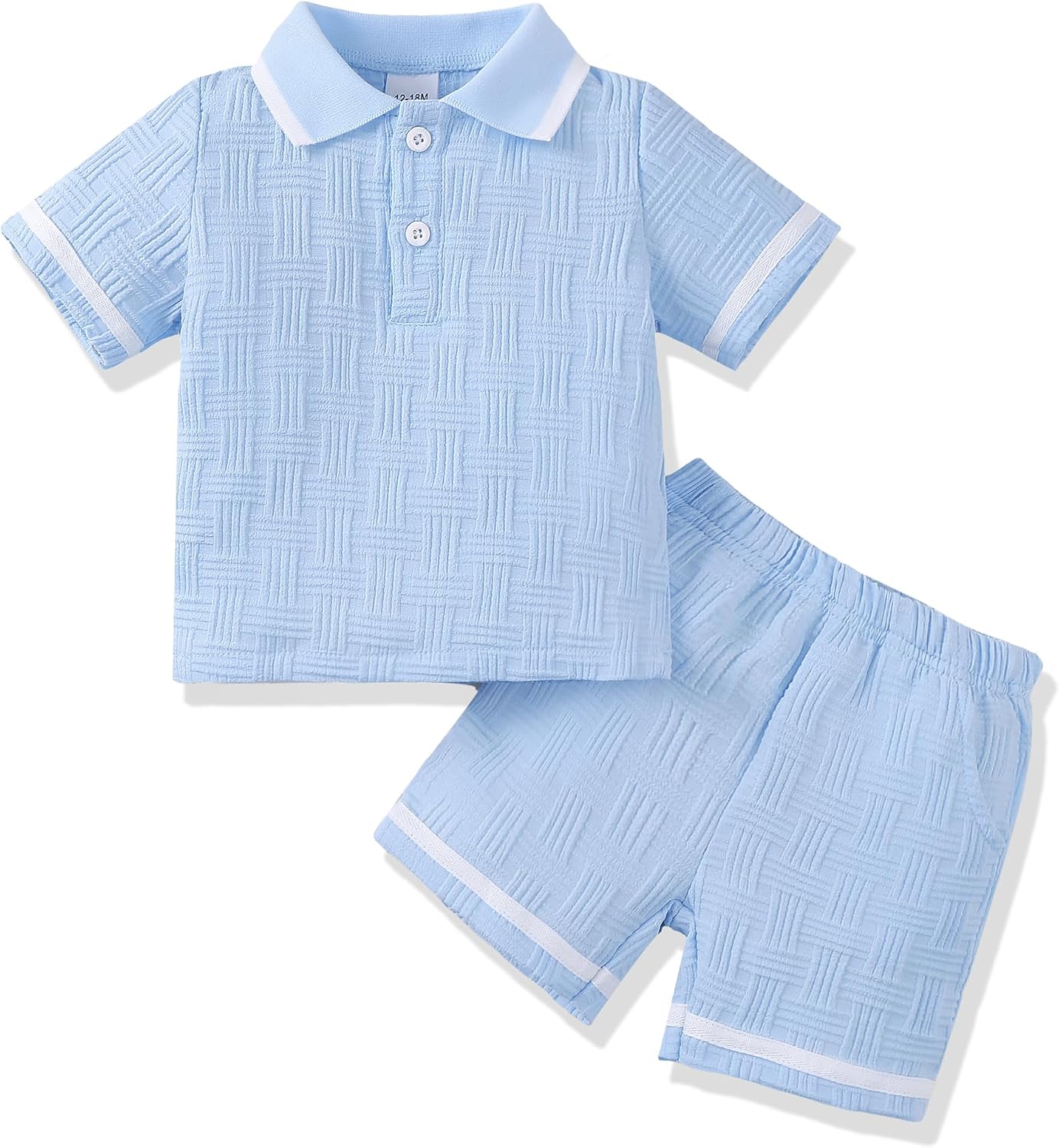 Renotemy Toddler Baby Boys Clothes Summer Outfits Polo Shirt Shorts Set 2Pcs Boys Clothing Sets 12 Month-5T