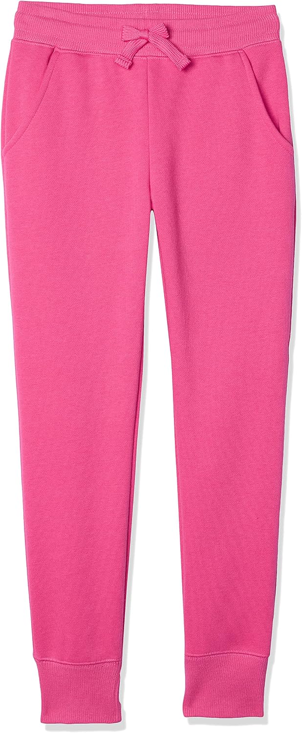 Amazon Essentials Girls and Toddlers’ Sweatpants with Elastic Waist and Drawstring, Multipacks
