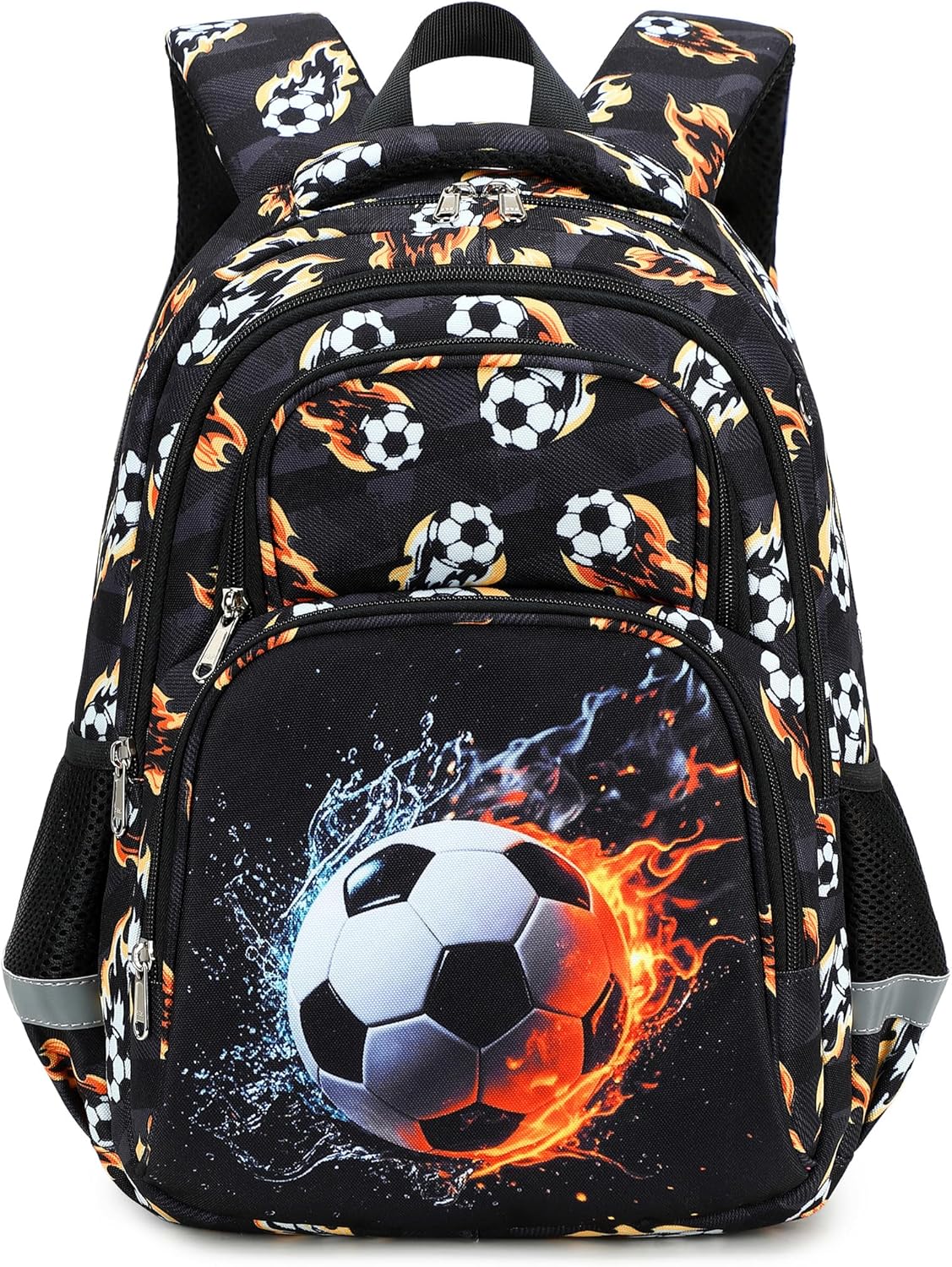 abshoo Cute Soccer School Backpack For Boys Elementary Kindergarten Kids School Bag (Soccer Black)